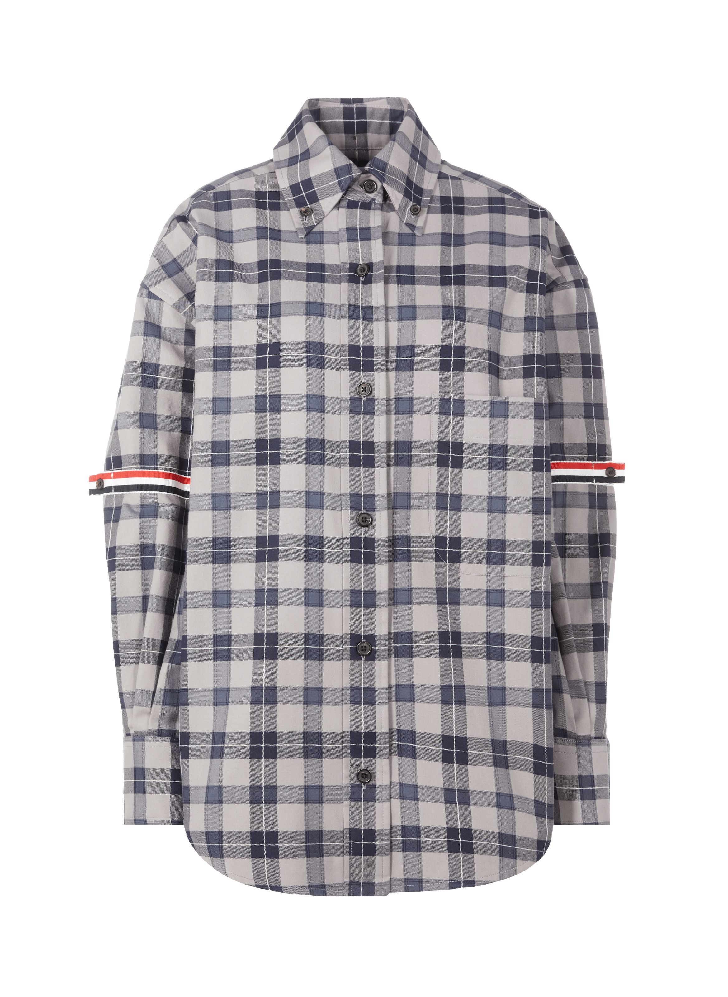 Chemise oversize à carreaux en flanelle de coton