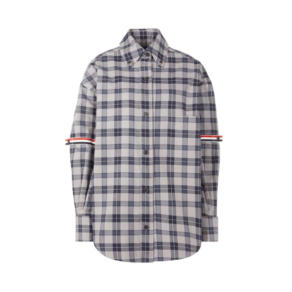 Chemise oversize à carreaux en flanelle de coton