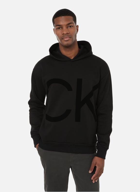 Cotton-blend hoodie Black by CALVIN KLEIN CALVIN KLEIN Cotton-blend hoodie Black