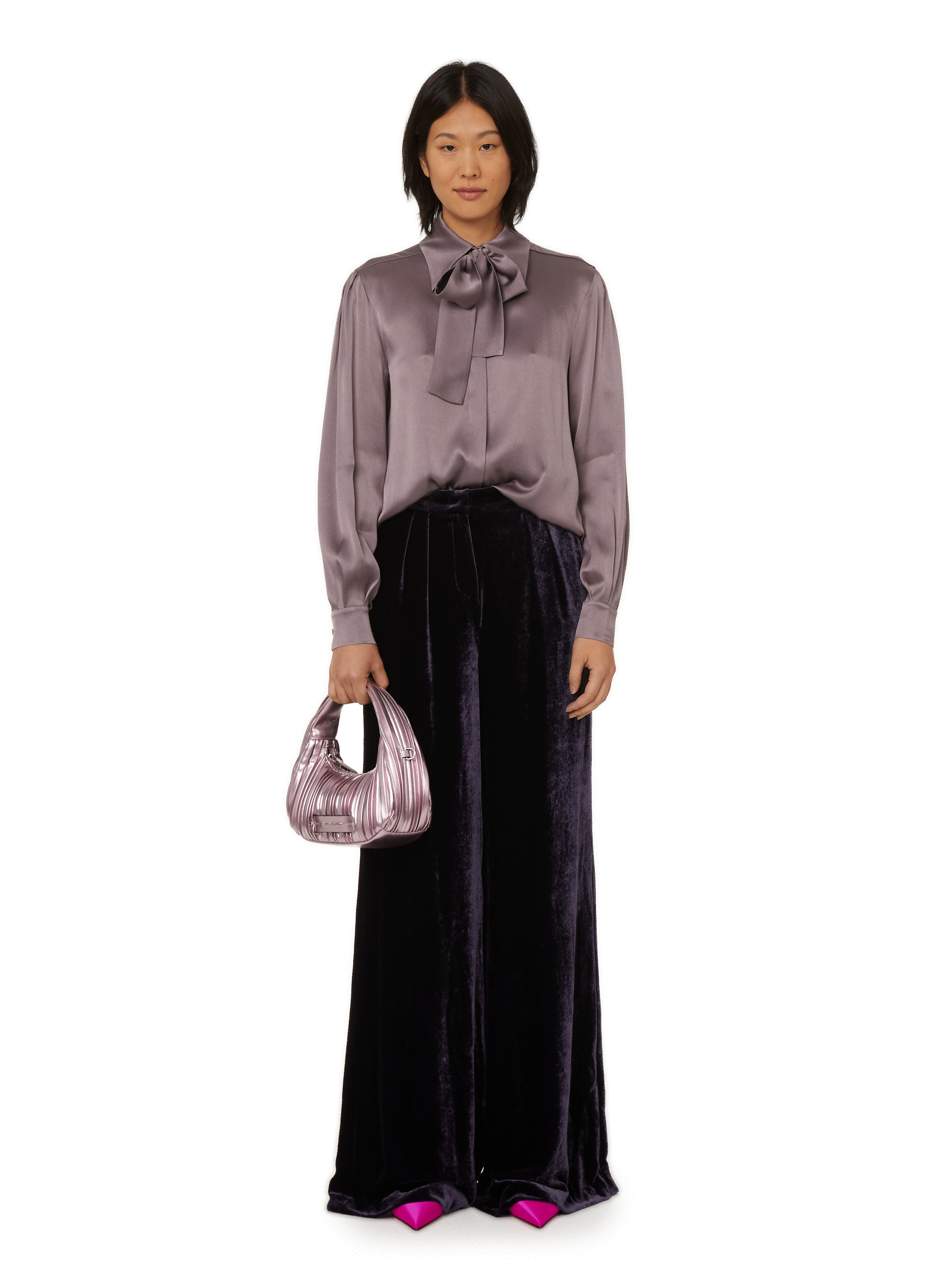 Silk-Blend Blouse  ALBERTA FERRETTI Purple