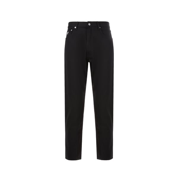 Prada Bi-material Trousers In Black