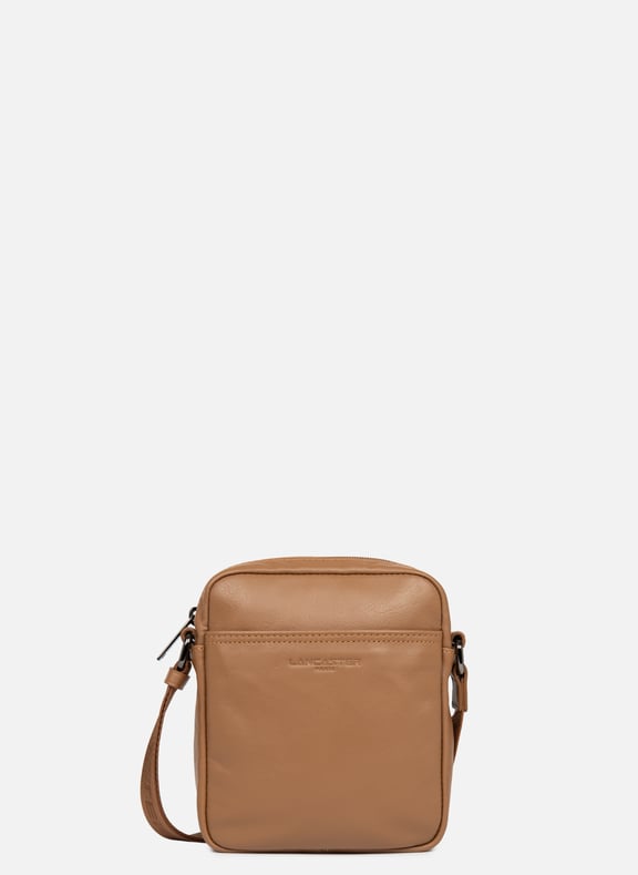 Mini sacoche - soft vintage homme Marron by LANCASTER LANCASTER Mini sacoche - soft vintage homme Marron
