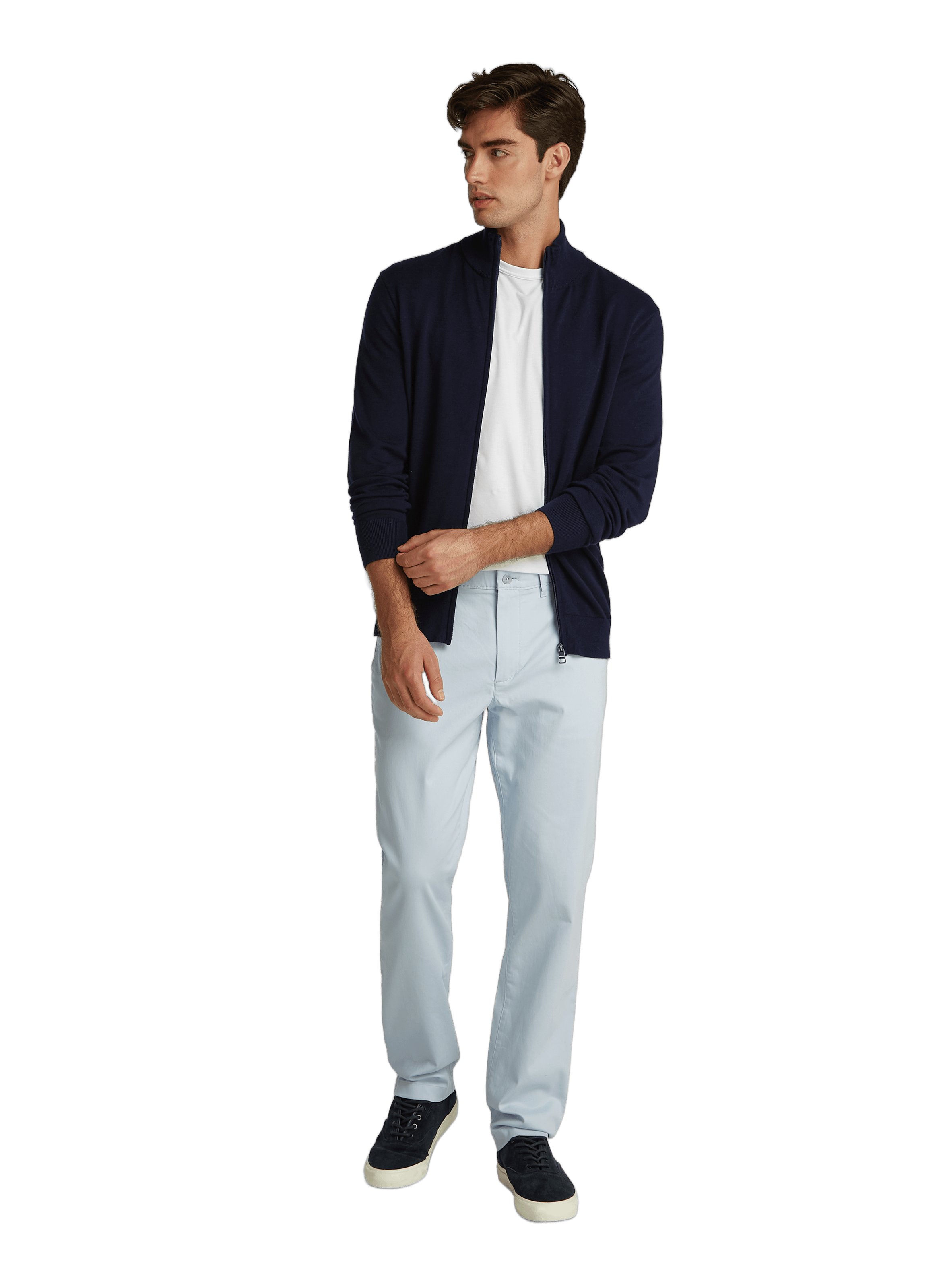 Zip-up sweater with funnel neck TOMMY HILFIGER Blue