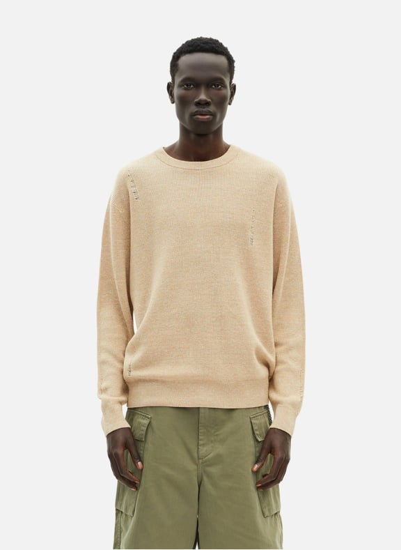 Pull en laine et lin Beige by THE KOOPLES THE KOOPLES Pull en laine et lin Beige