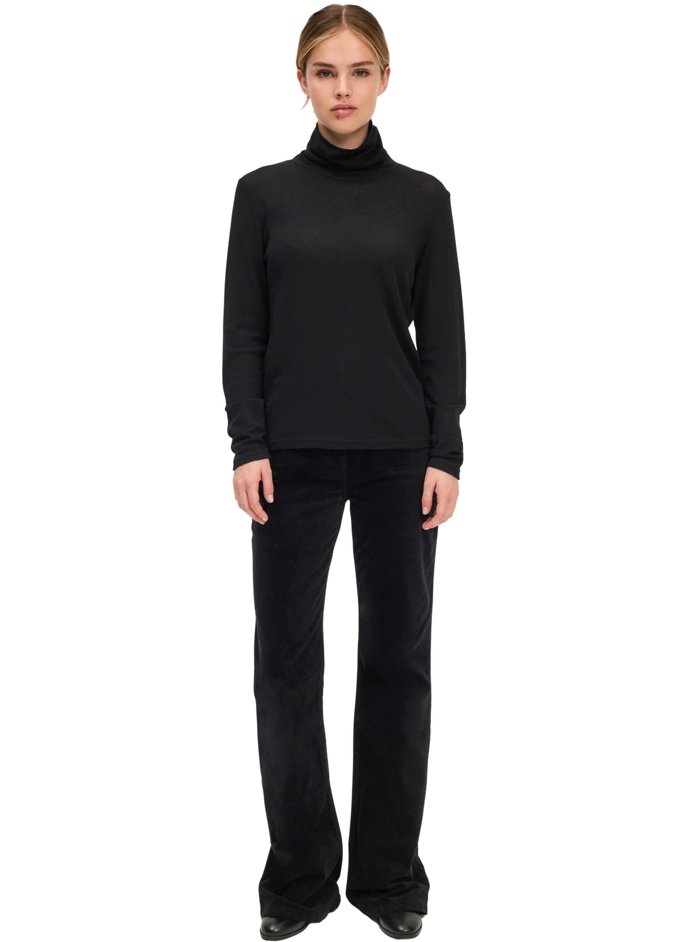 Sous-pull à col montant en laine - haniah Noir