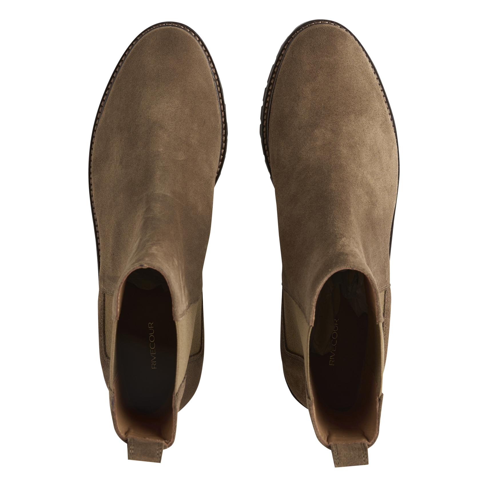 Bottines chelsea en cuir n°501 RIVECOUR Marron