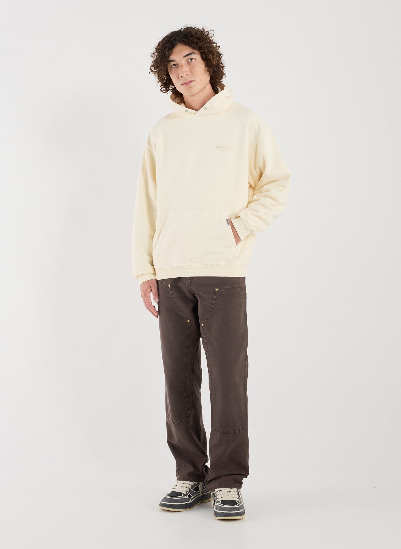 Cotton hoodie REPRESENT Beige