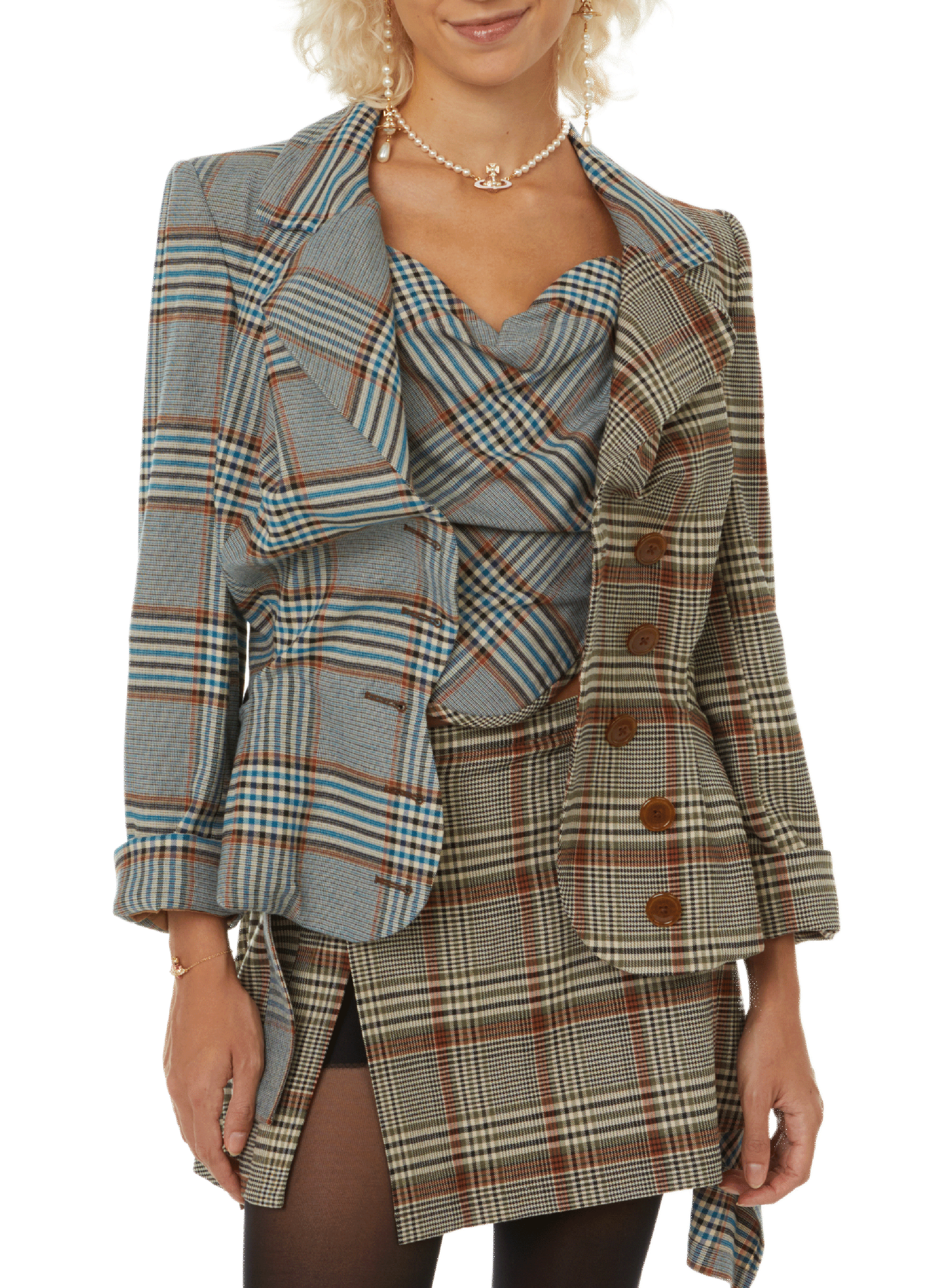 VIVIENNE WESTWOOD Tartan wool suit jacket  Multicolour
