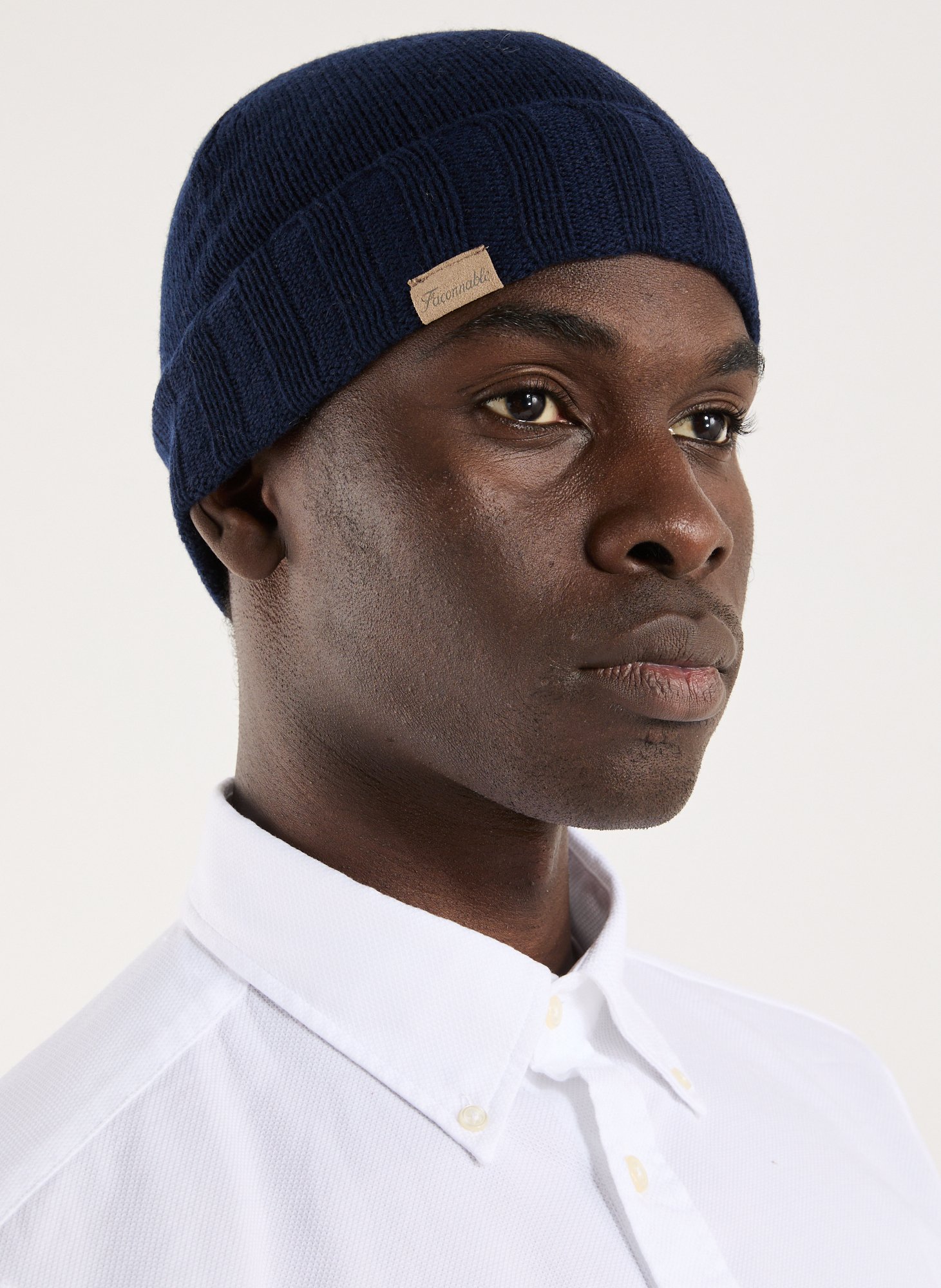 Wool and cashmere beanie FACONNABLE Blue