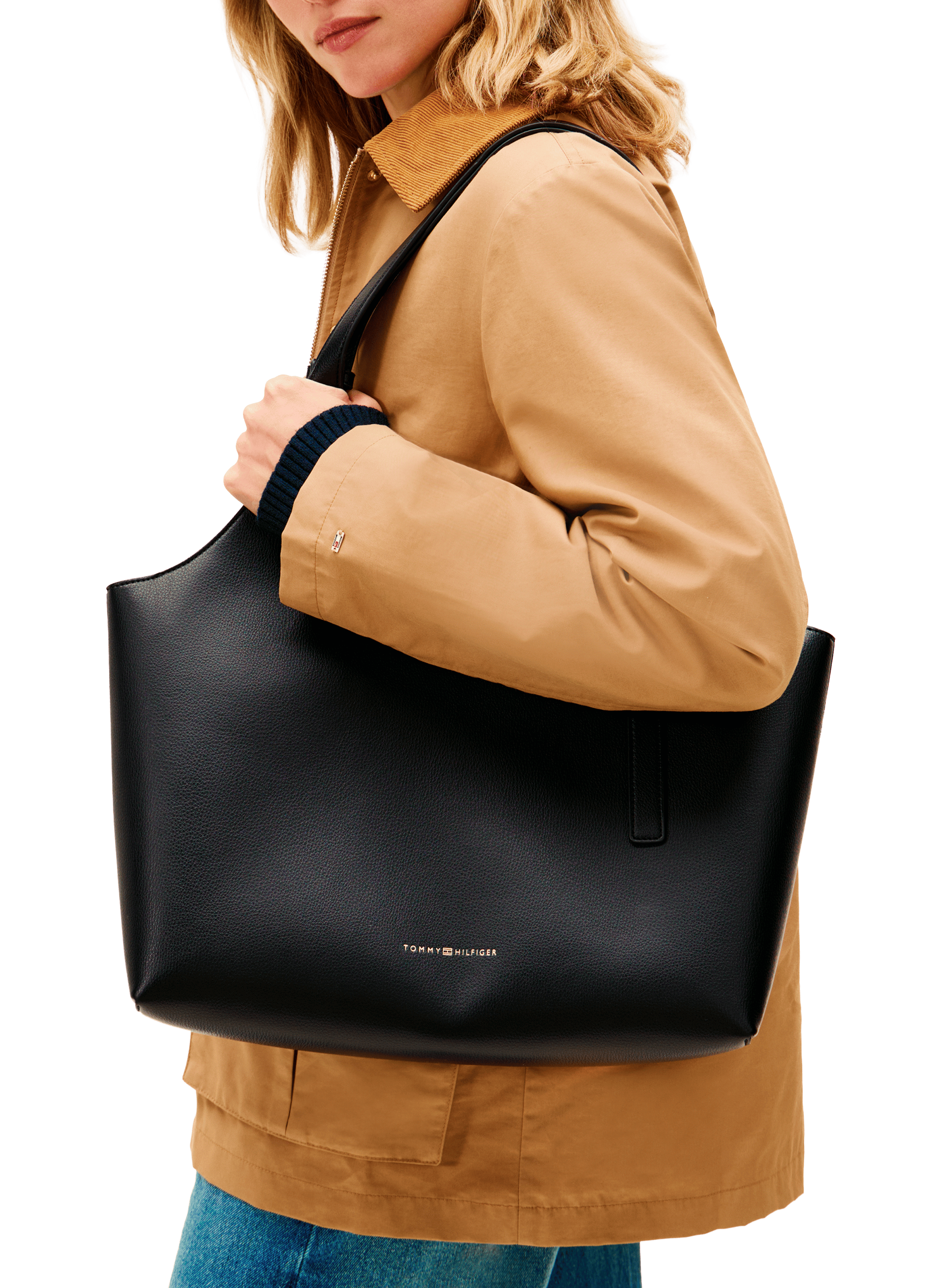 Shoulder tote bag TOMMY HILFIGER Black