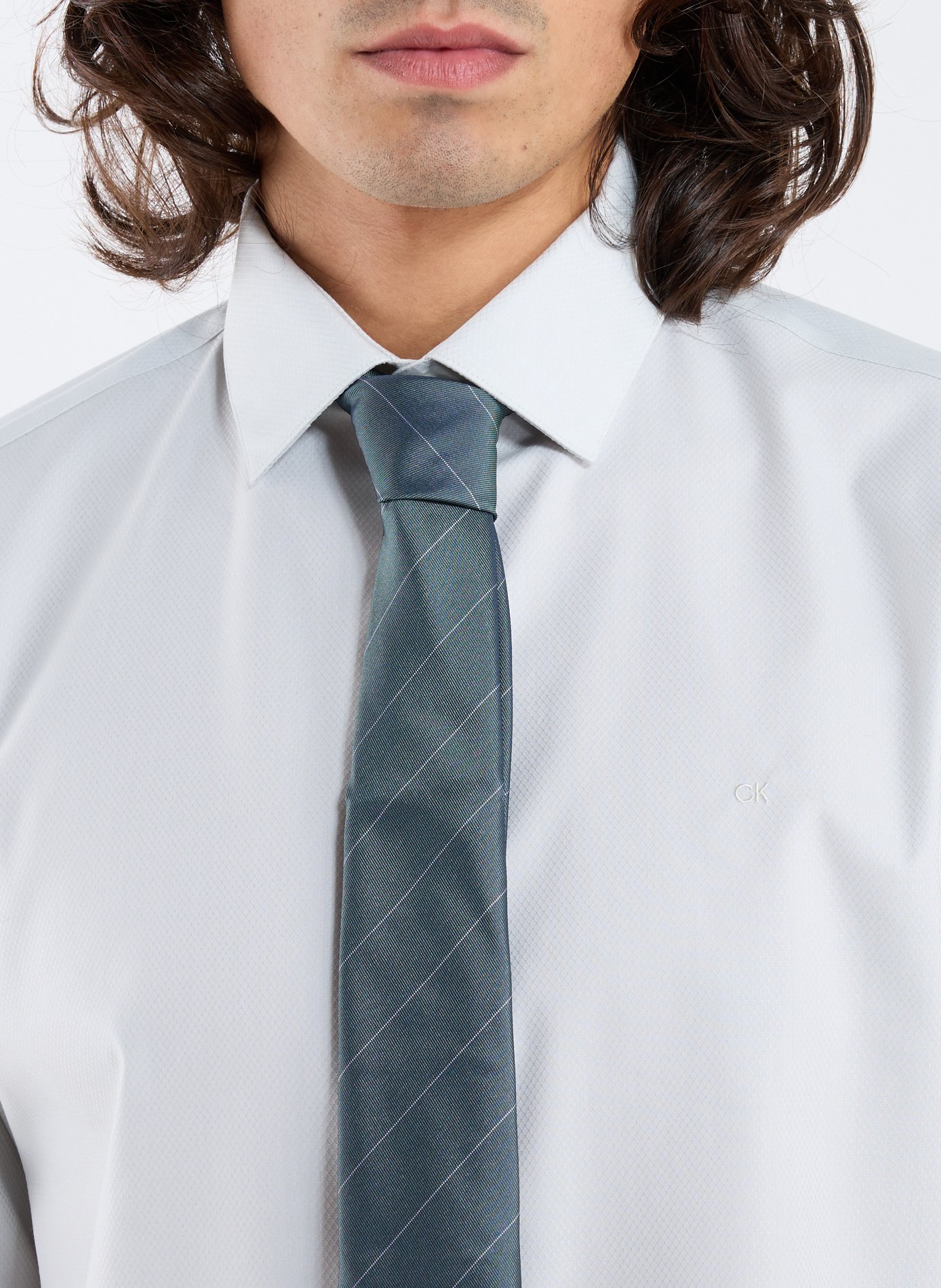 Striped tie CALVIN KLEIN Khaki