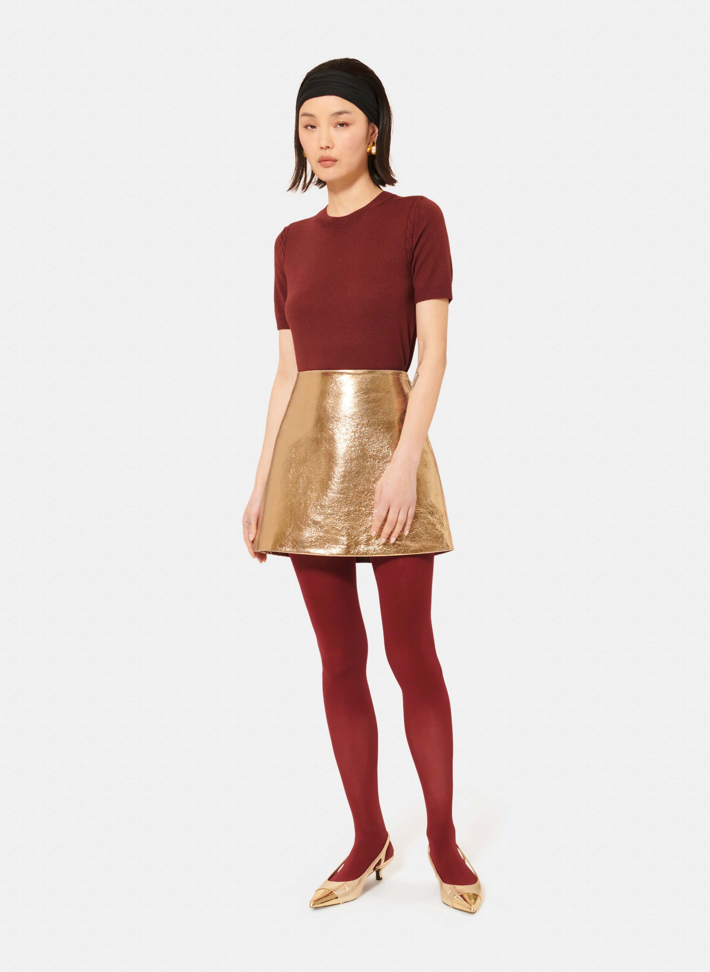 Jupe josia TARA JARMON Doré