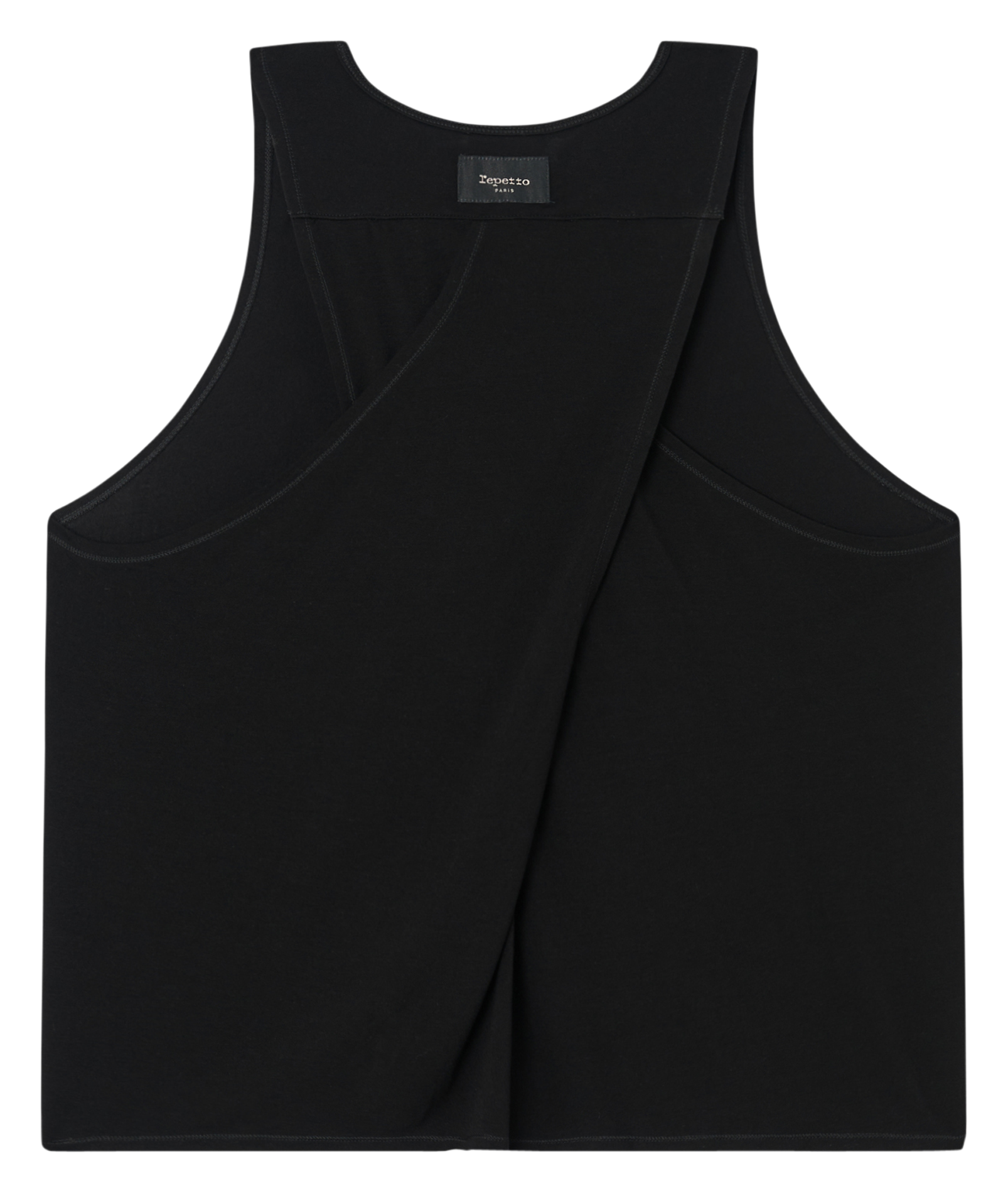 Débardeur moulant col rond droit REPETTO Noir