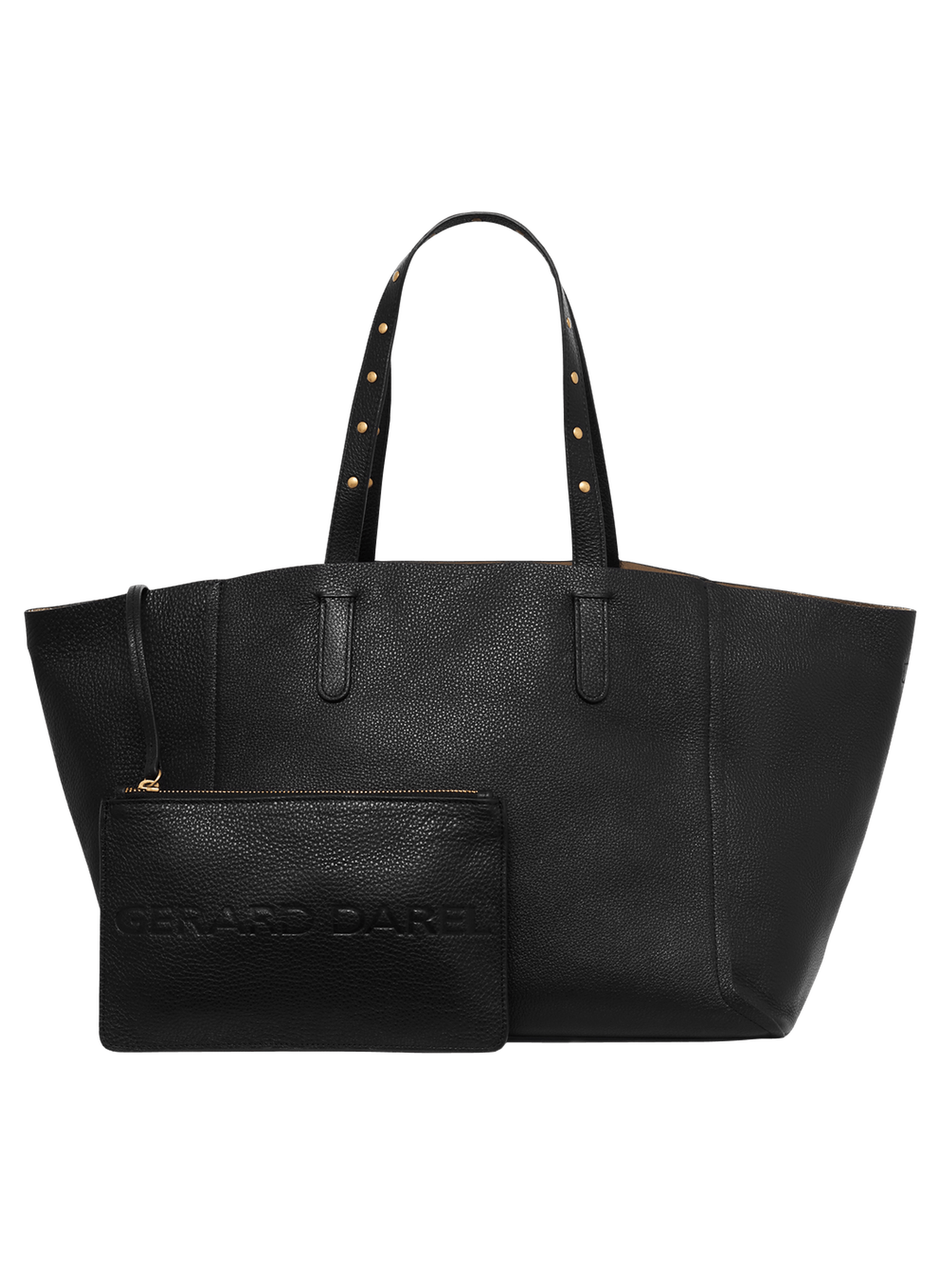 Cabas en cuir grainé intérieur métallisé - simple 2 GERARD DAREL Doré