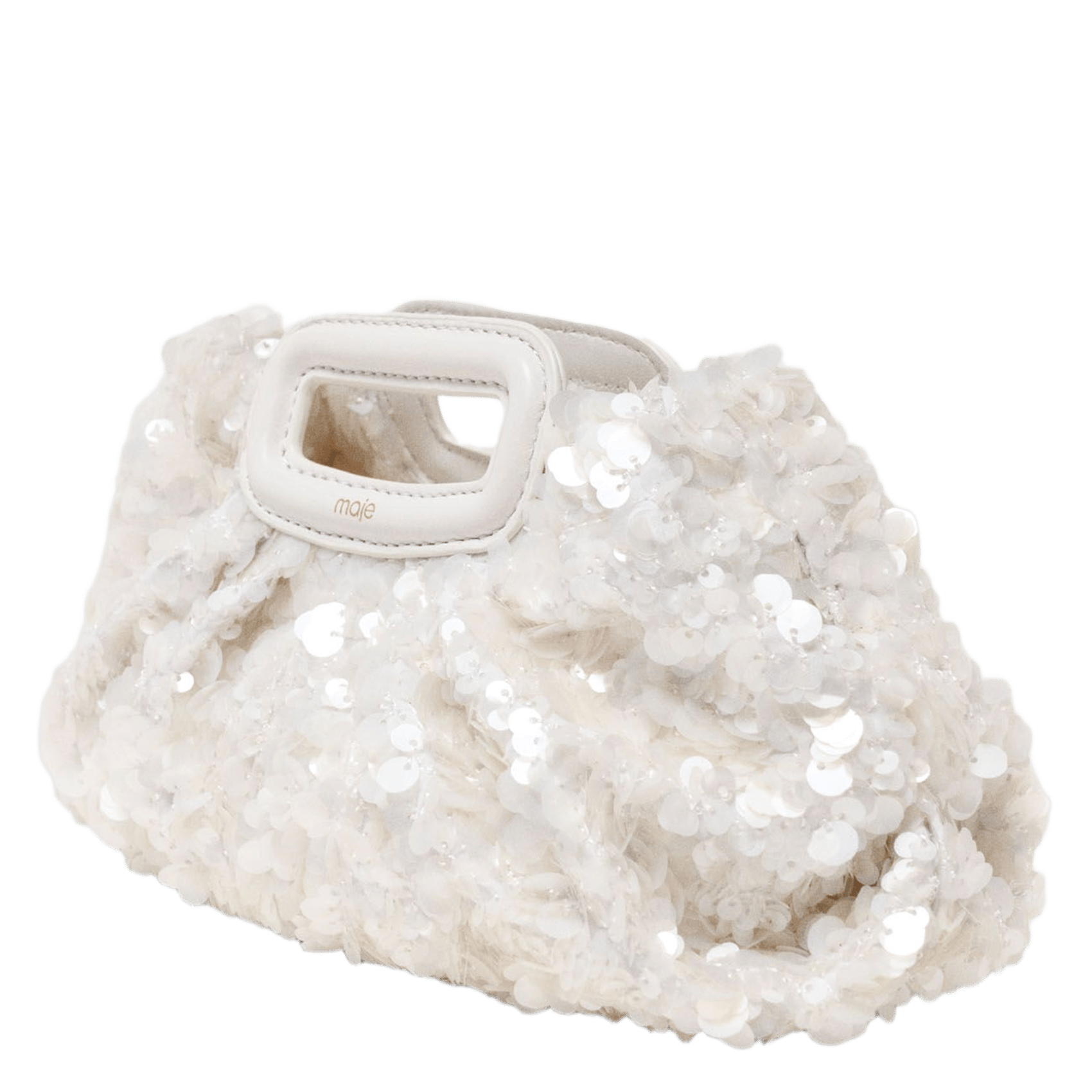 Sac bandoulière à sequins MAJE Blanc