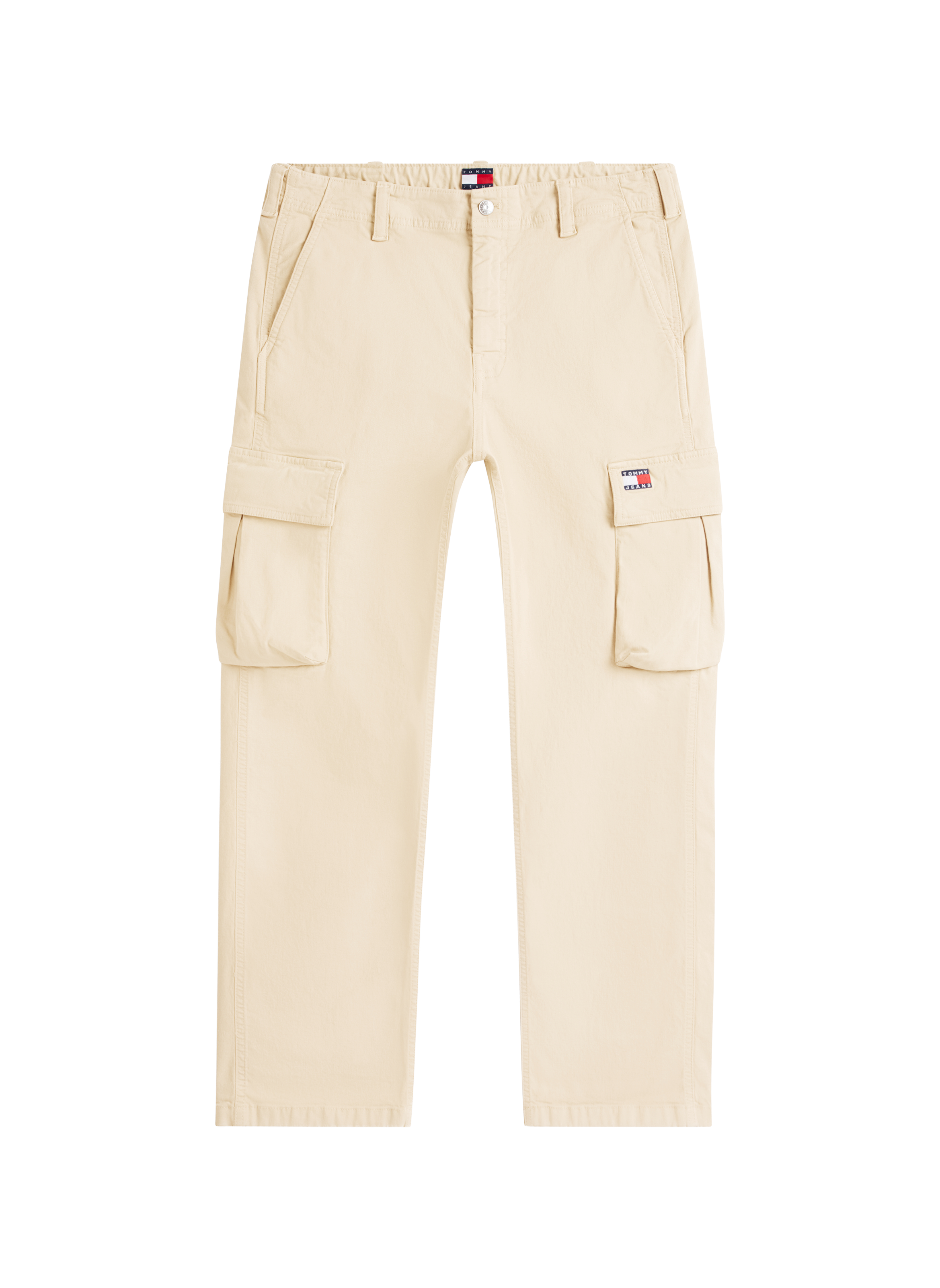 Straight cargo pants in mixed cotton TOMMY HILFIGER Beige