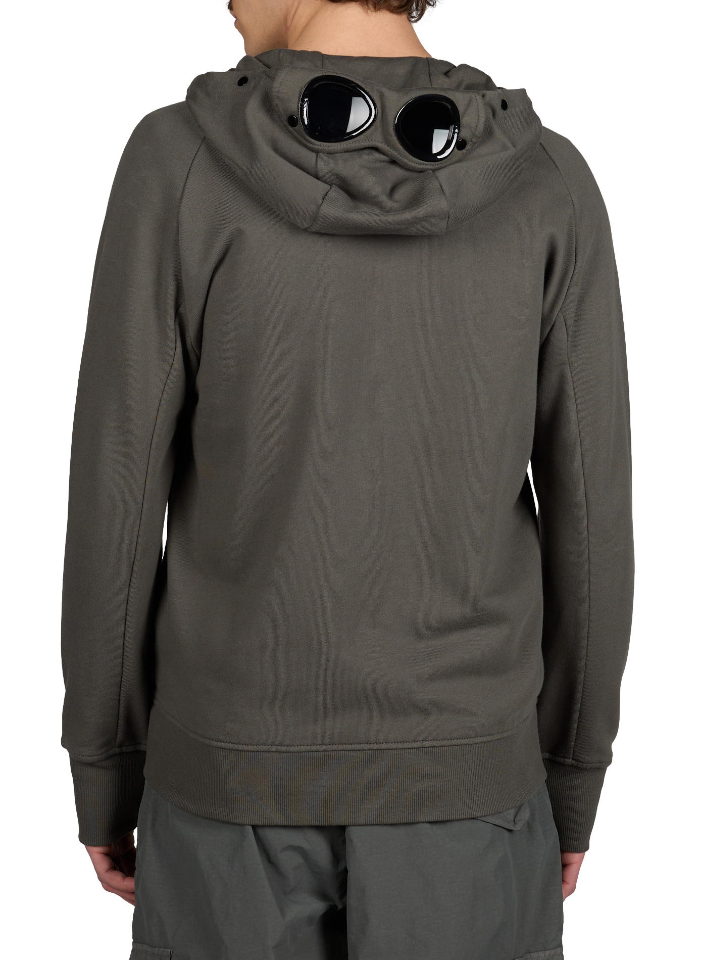 Sweat à capuche en coton avec lunettes intégrées CP COMPANY Gris