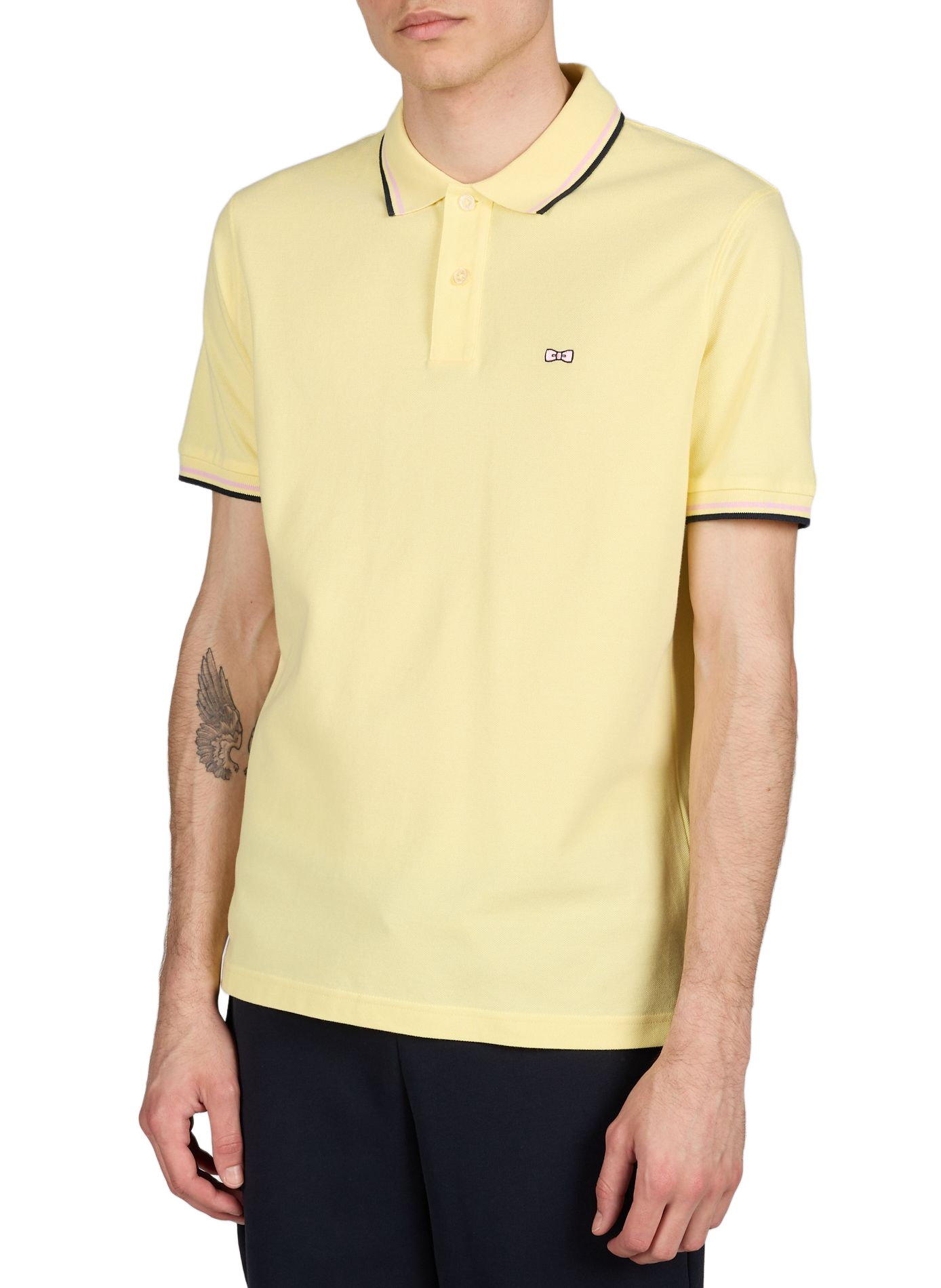 Polo à manches courtes en coton EDEN PARK Jaune