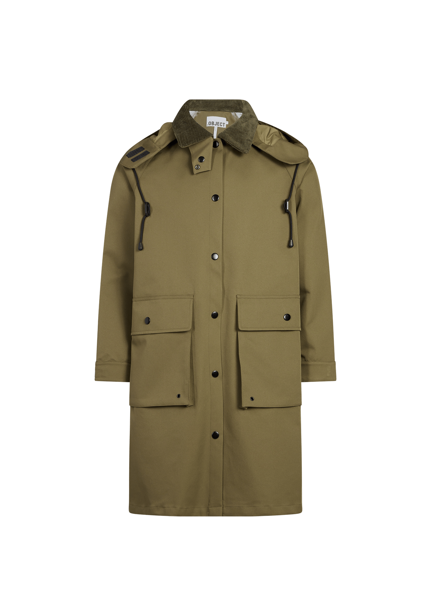 Abrigo cuello clásico OBJECT Verde