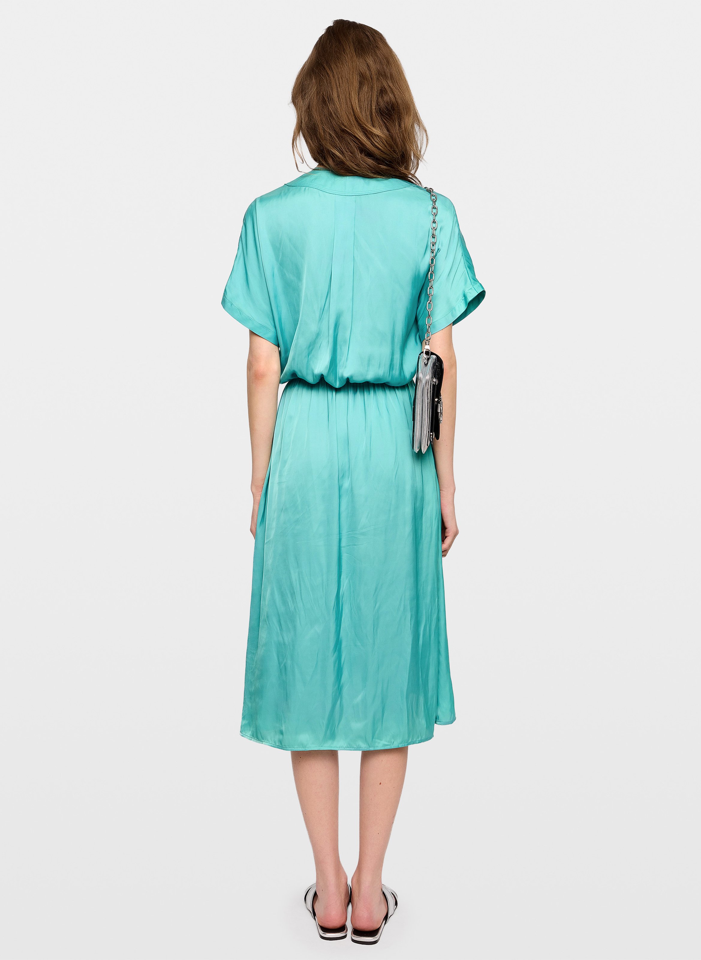 Robe longue col v satinée riaz ZADIG&VOLTAIRE Vert