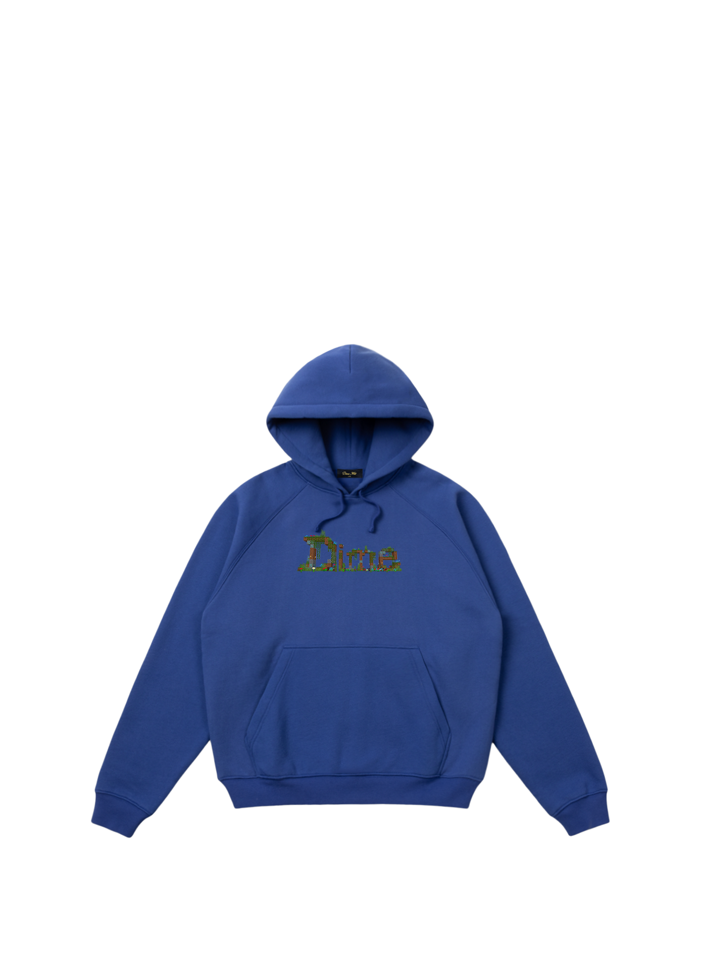 Hoodie à logo brodé en coton mélangé DIME Blue