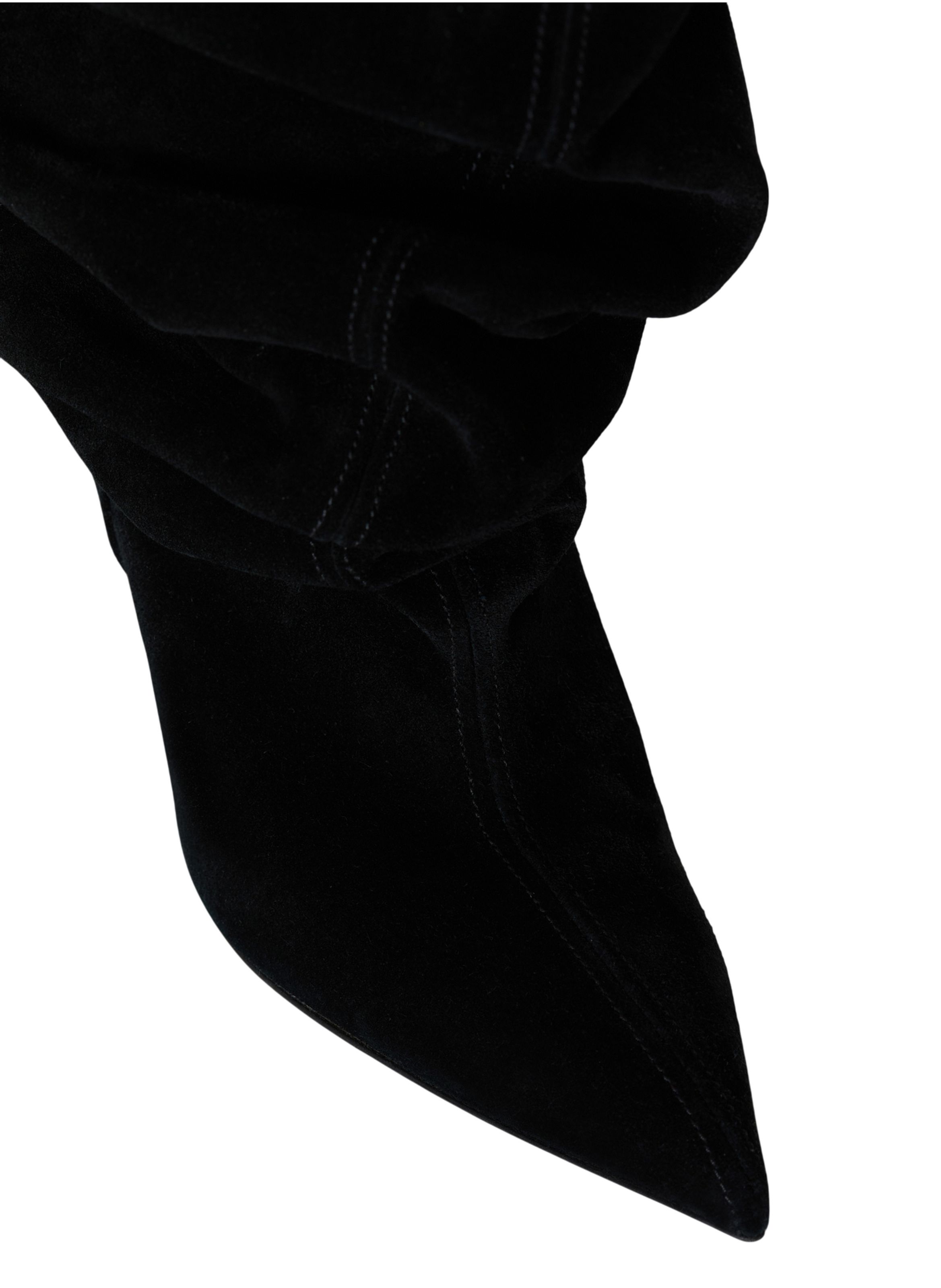 Cuissardes wedge en cuir suédé BALMAIN Noir