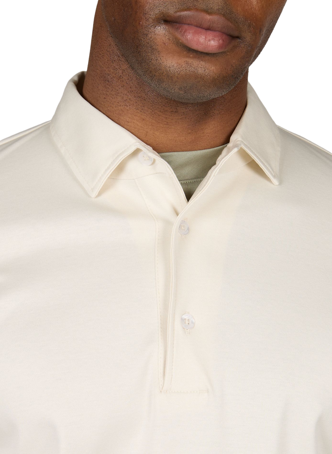 Lange mouwen poloshirt van katoen AURELIEN Beige