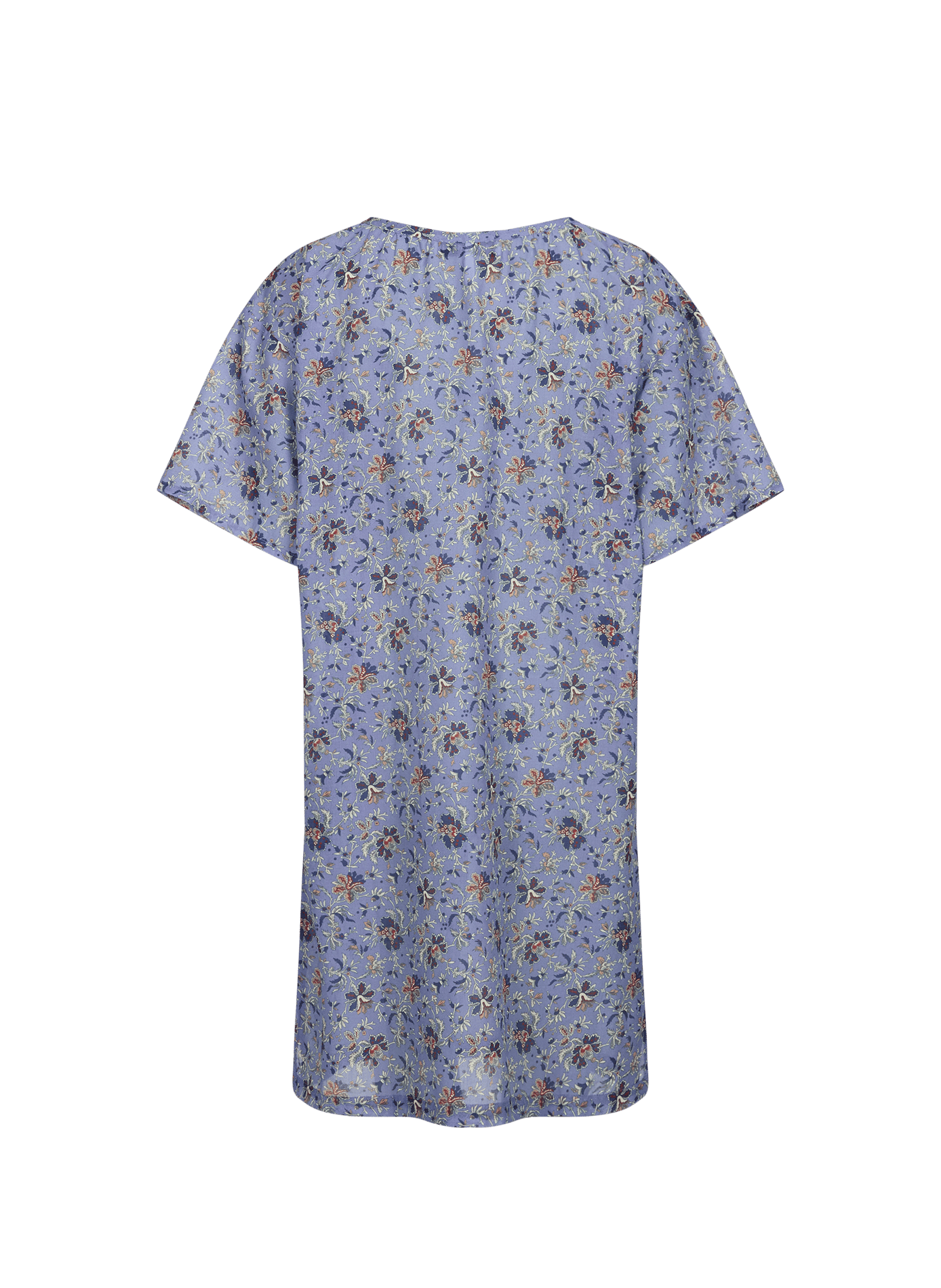 Chemise de nuit India en coton LAURENCE TAVERNIER Bleu