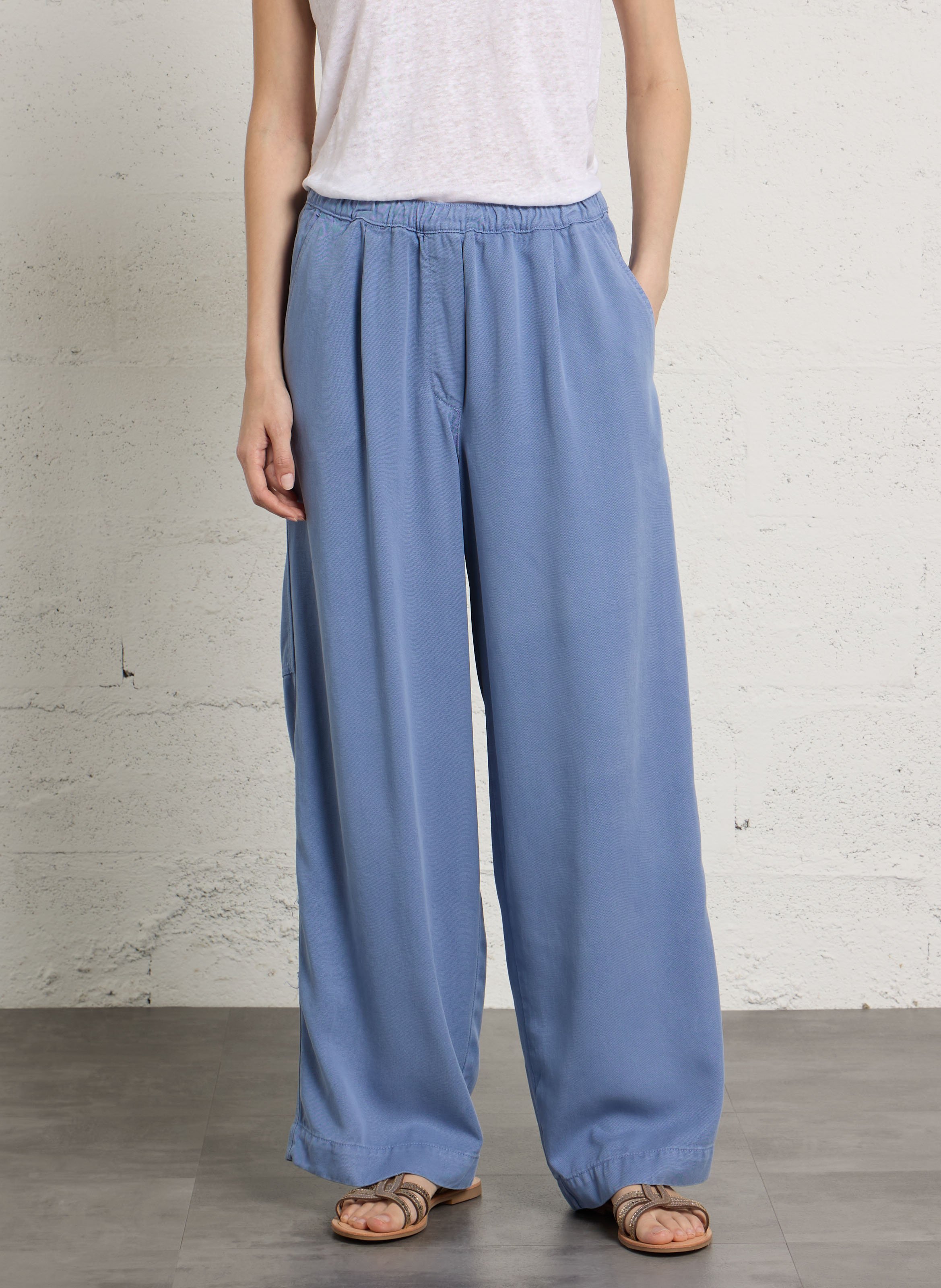 Pantalon large uni japtown AMERICAN VINTAGE Bleu
