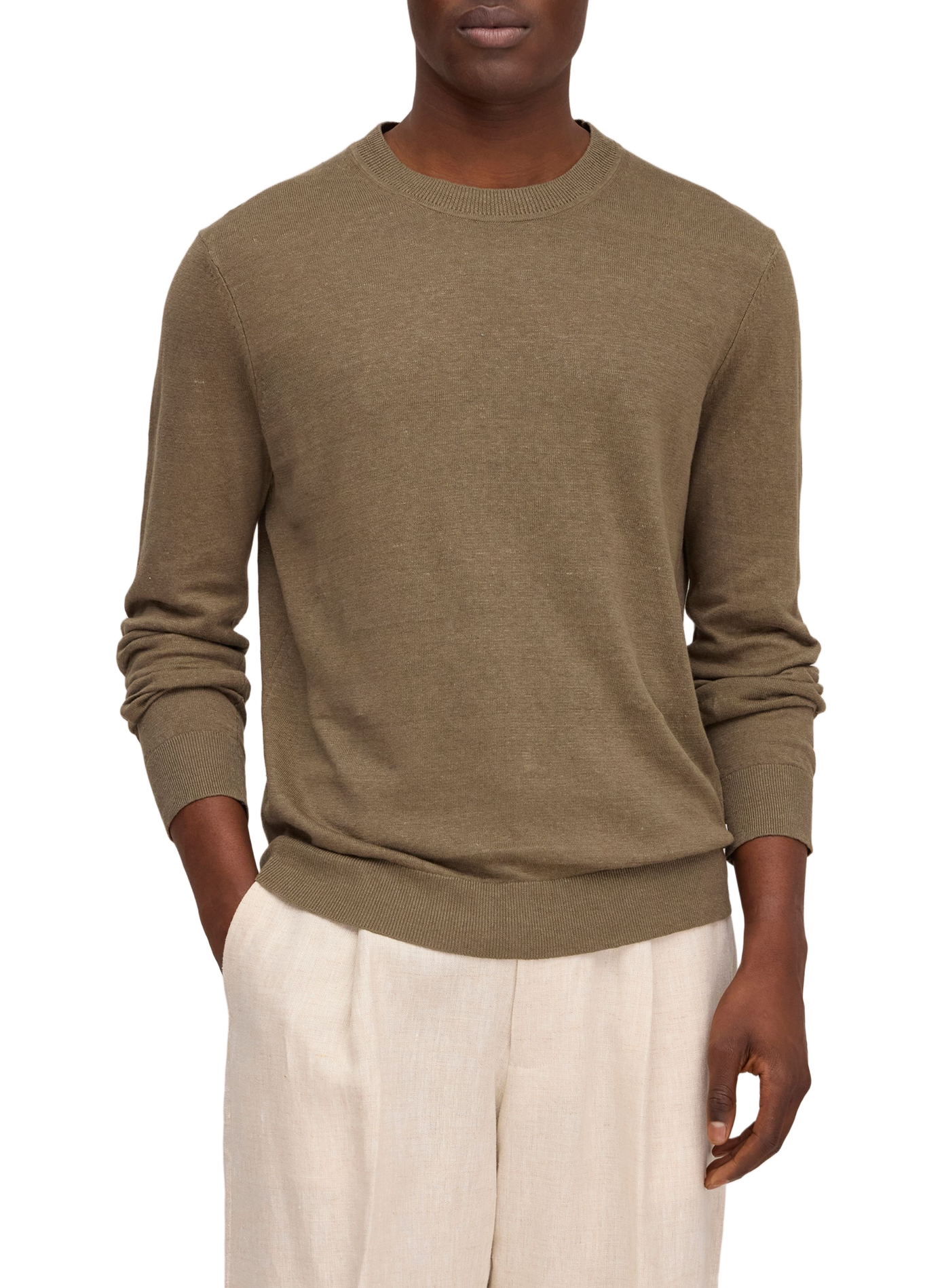 Pull en lin NN.07 Khaki
