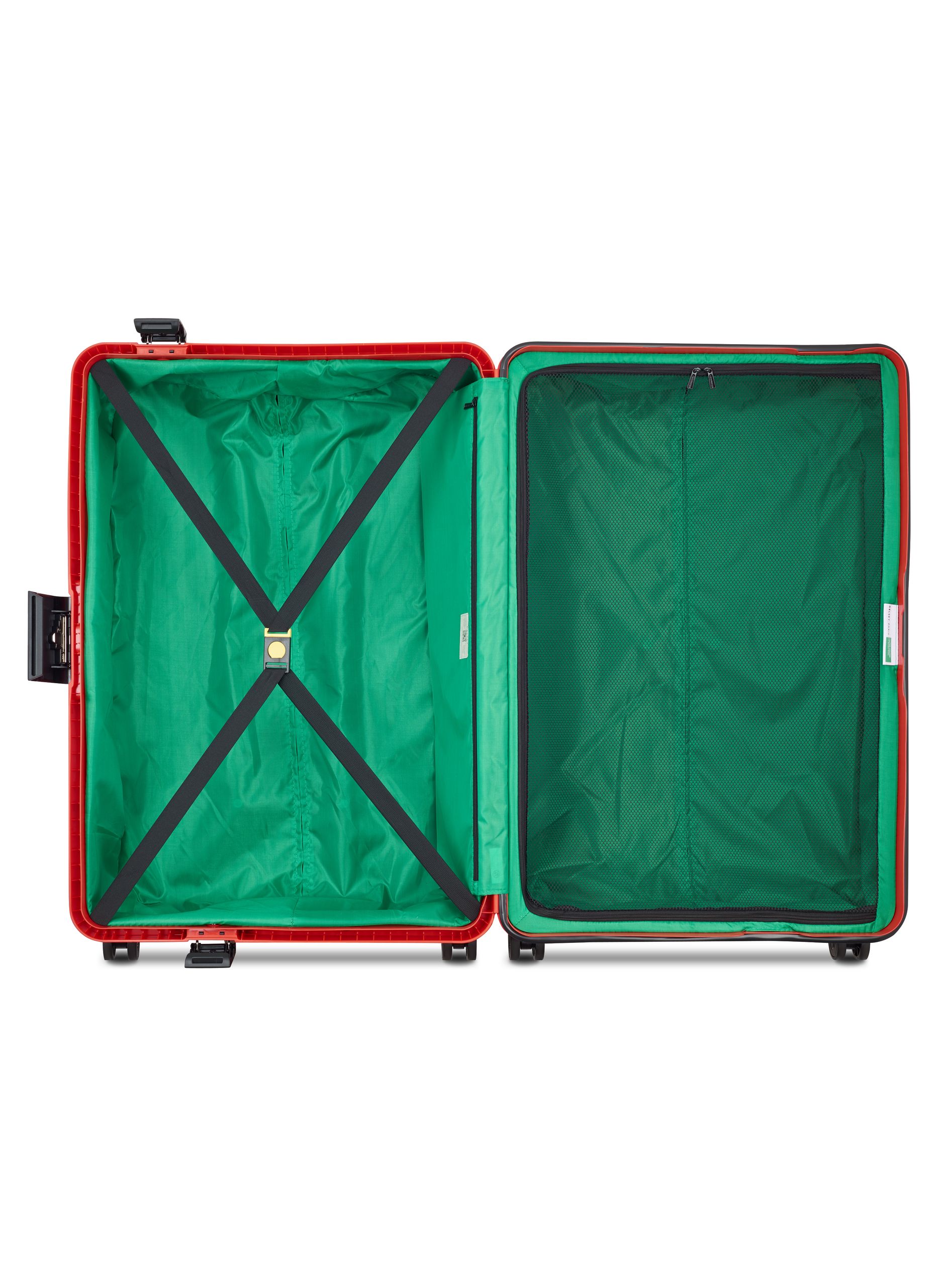 Valise soute rigide taille xl - color block hardside DELSEY PARIS Rouge
