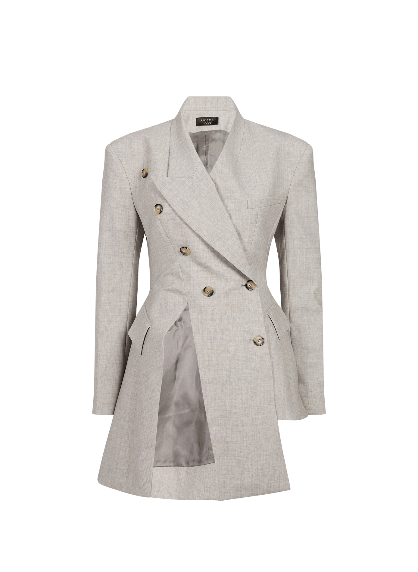 Chaqueta entallada de lana mezclada A.W.A.K.E. MODE Gris