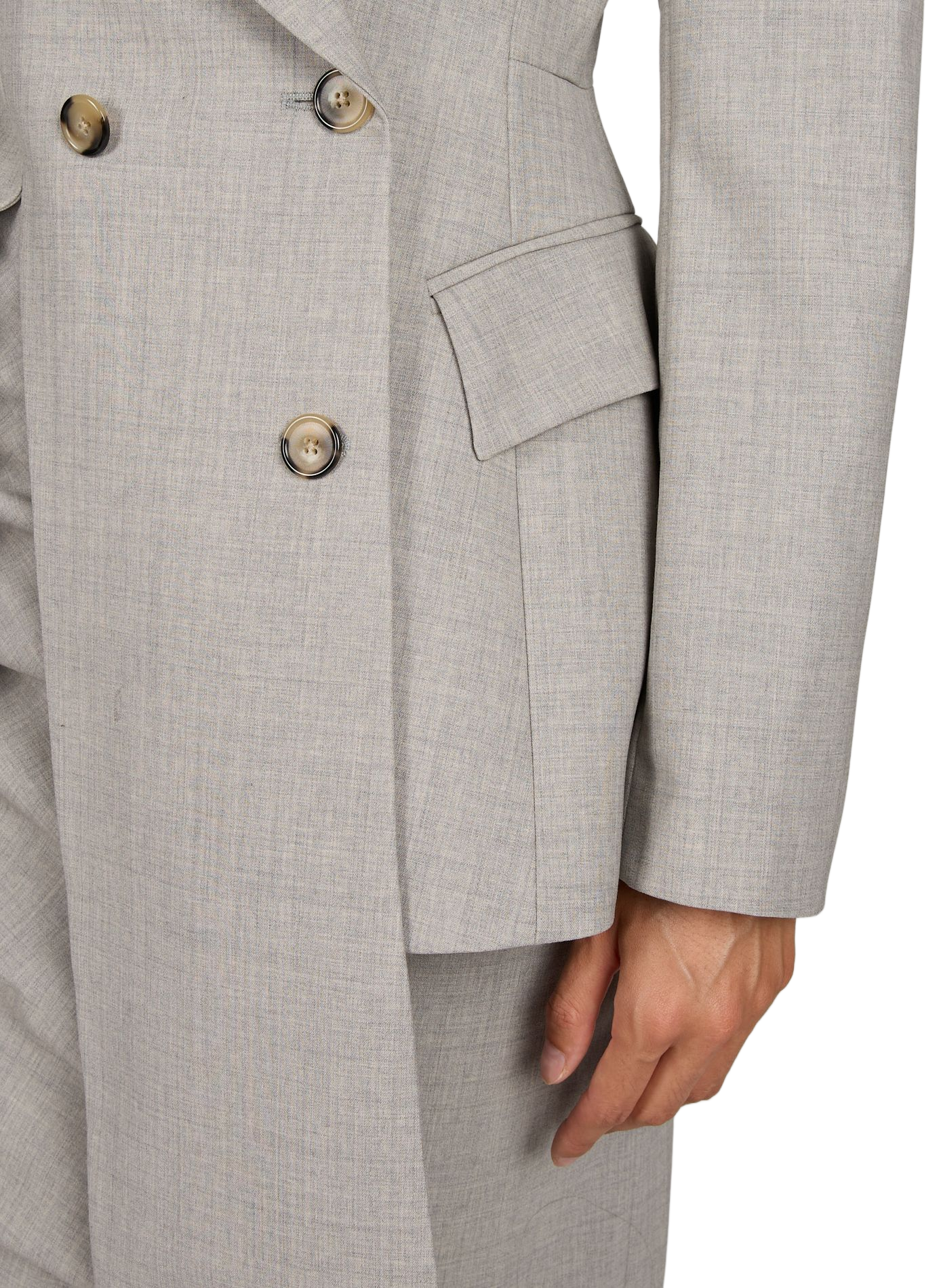 Veste ajustée en laine mélangée A.W.A.K.E. MODE Gris