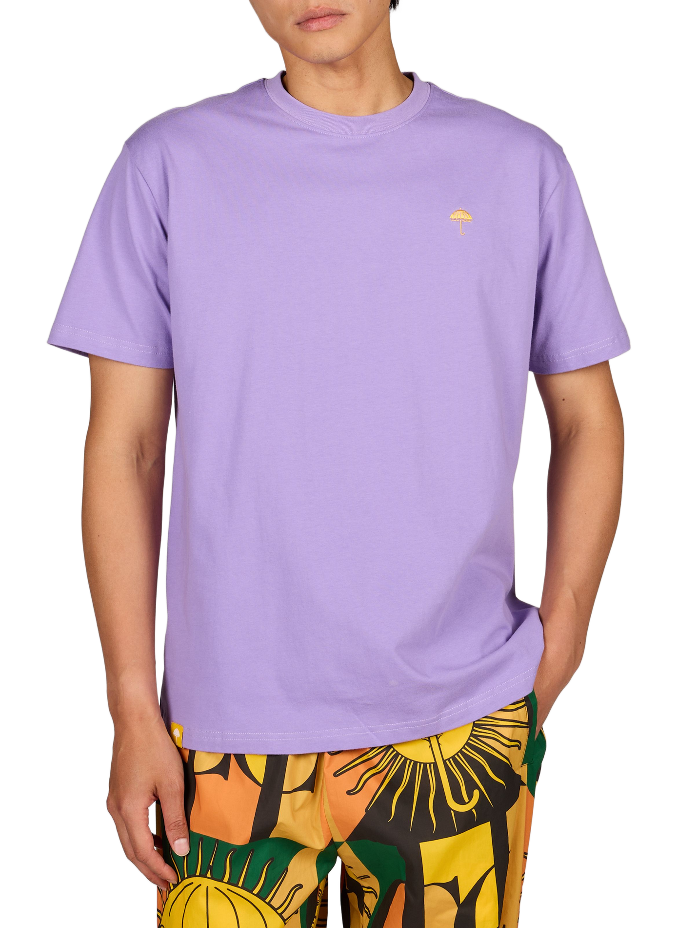 Oversized cotton T-shirt HELAS CAPS Purple