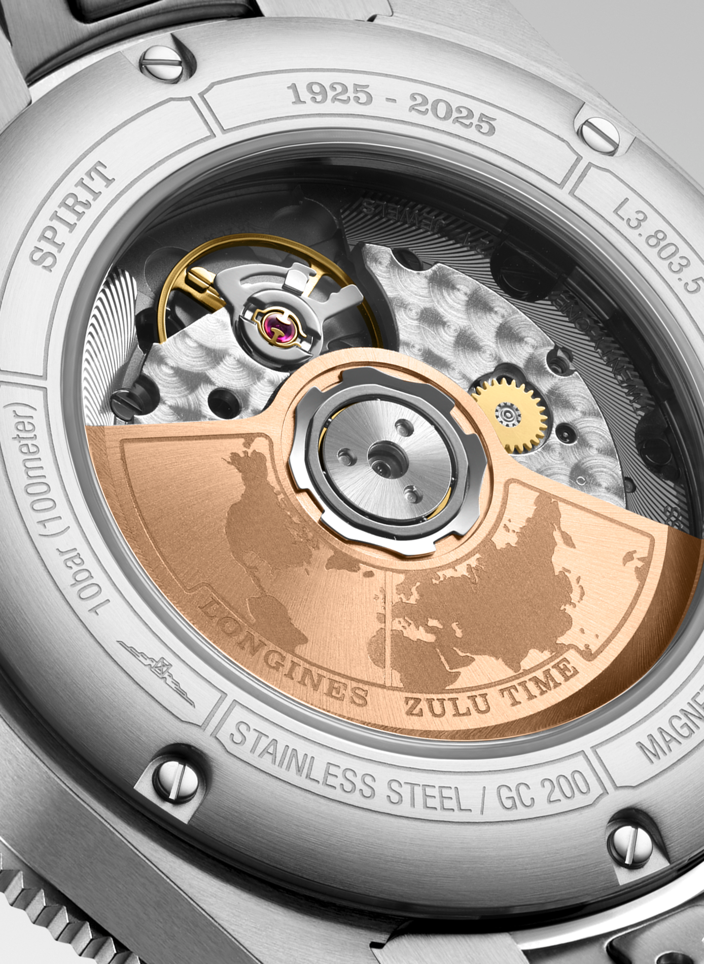 Montre automatique Longines Spirit en acier inoxydable LONGINES Noir