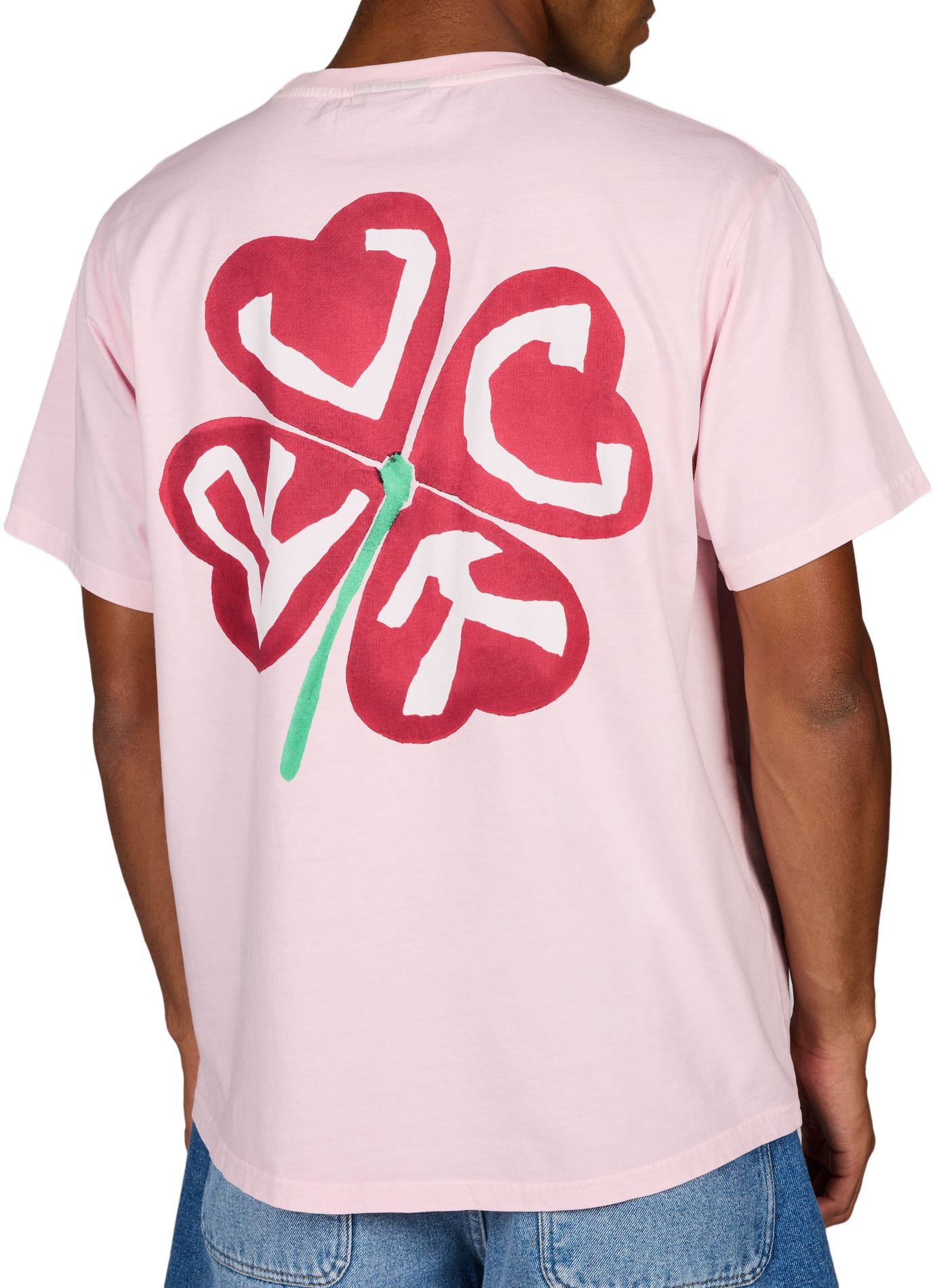 Baumwoll-T-Shirt JACKER. Rosa