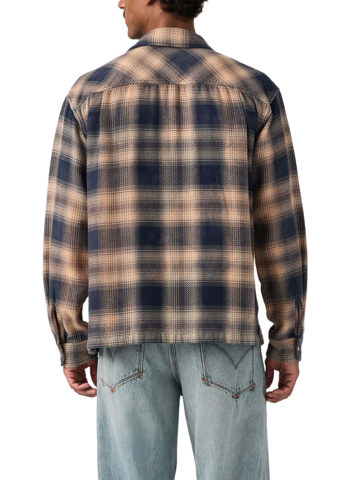 Straight classic collar checked cotton shirt LEVI'S Orange