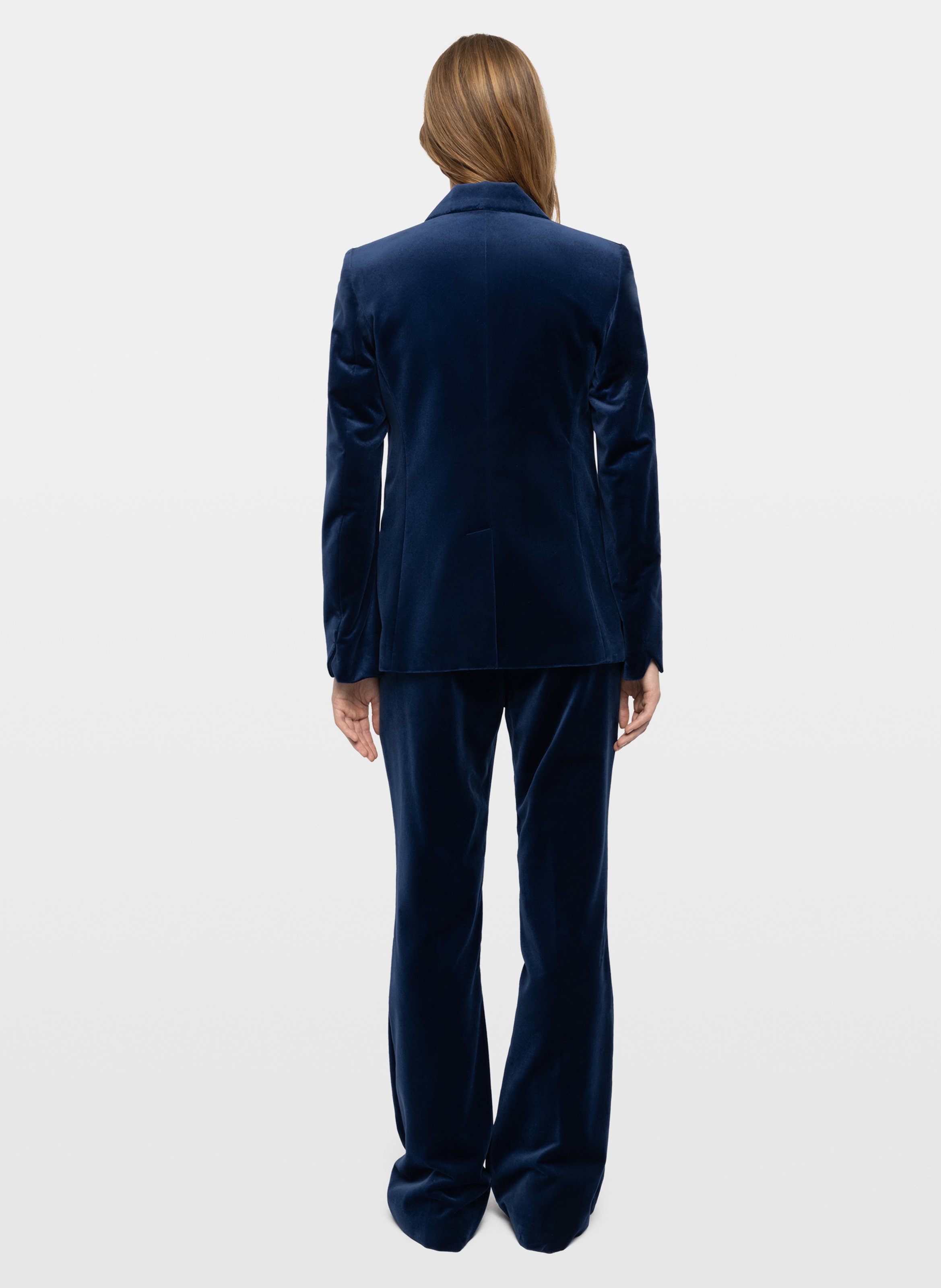 Veste blazer ajustée velours en coton vavy ZADIG&VOLTAIRE Bleu