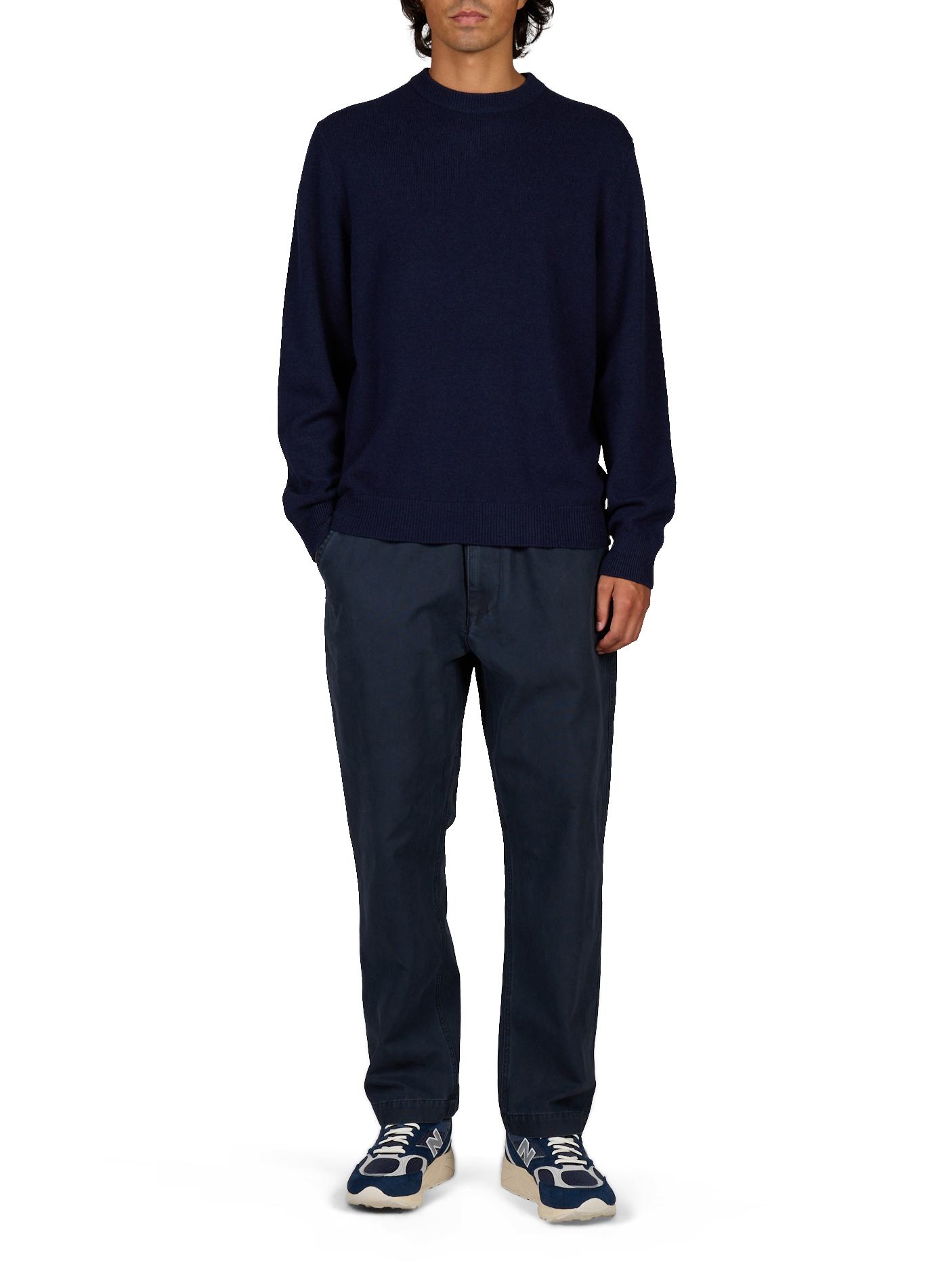 Straight wool and cotton pants BELLEROSE Blue