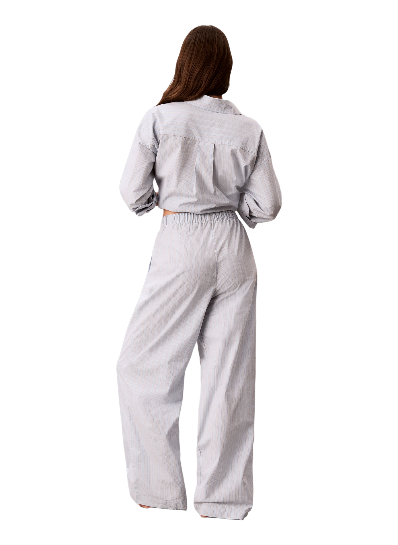 Pantalon de pyjama en coton CALVIN KLEIN Bleu