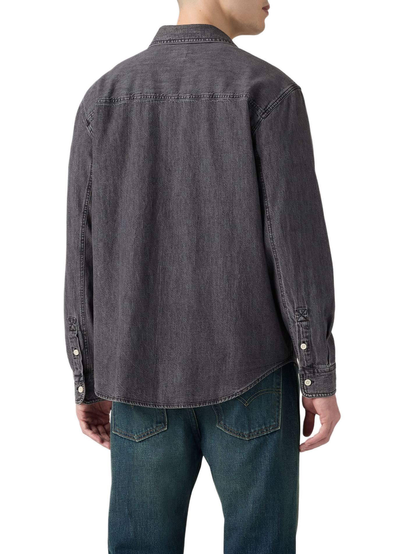 Straight denim shirt in cotton | Black LEVI'S Men
