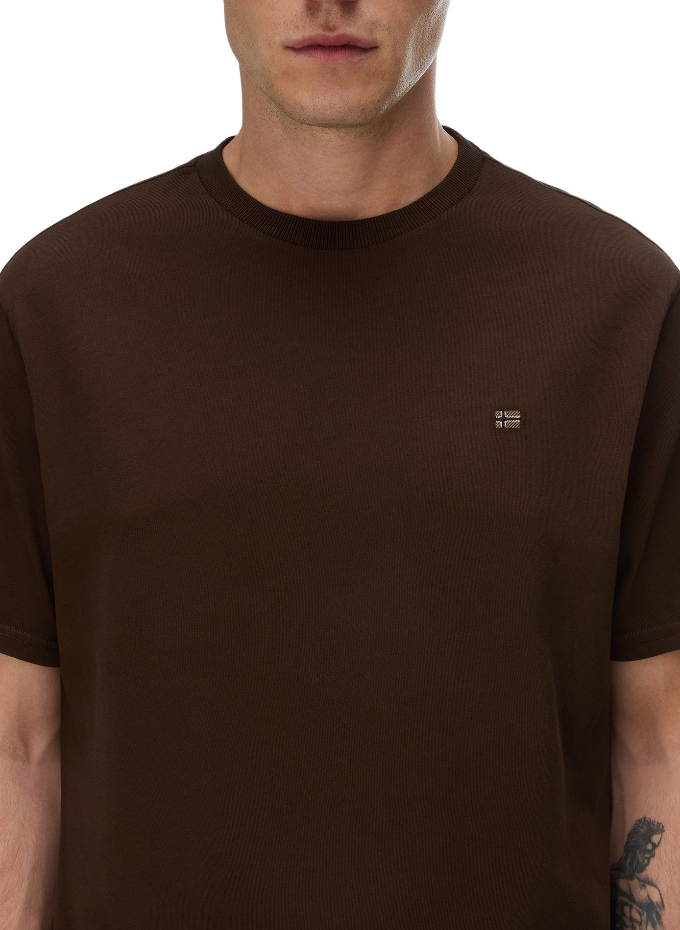 Round-neck cotton T-shirt NAPAPIJRI Brown