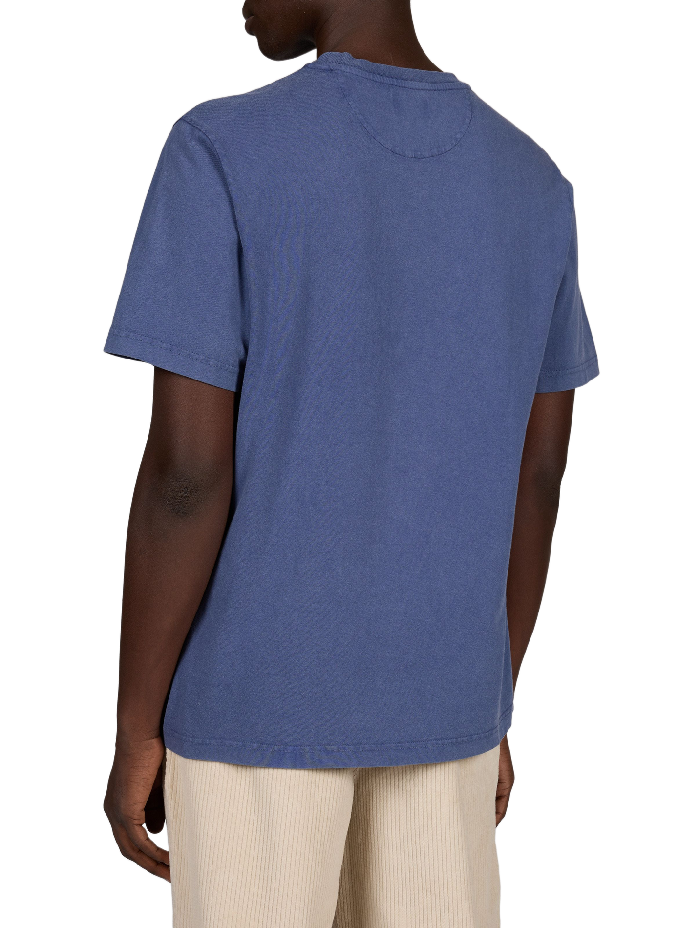 Straight T-shirt with embroidered logo in cotton FARAH Blue