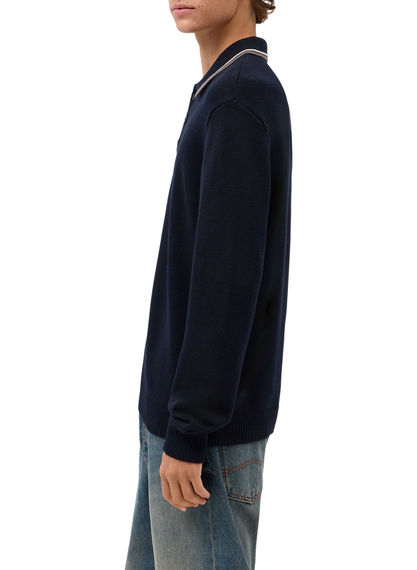 Straight-fit polo-neck jumper ARMANI EXCHANGE Blue