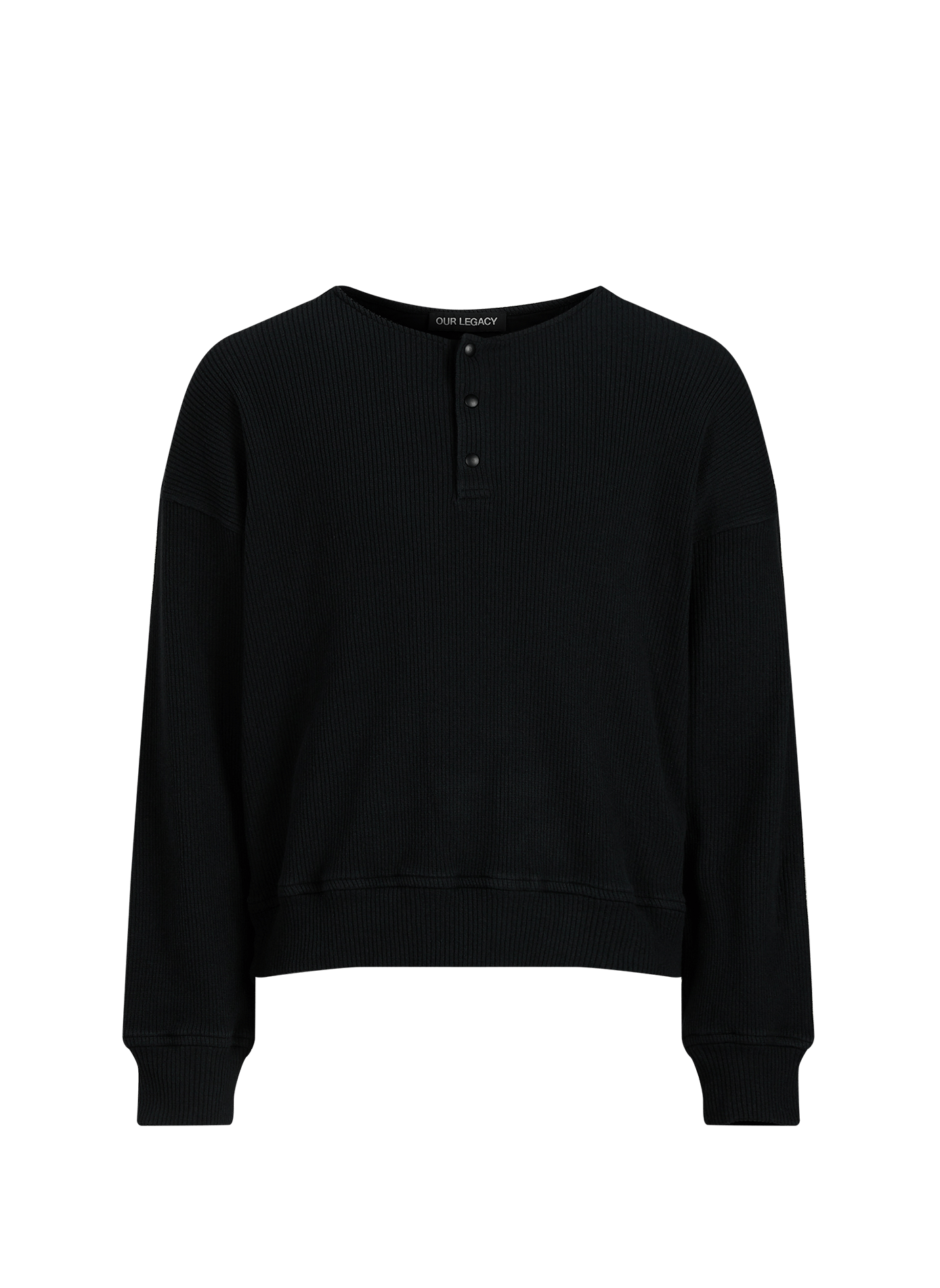 Oversized ribbed cotton-blend sweater OUR LEGACY Black