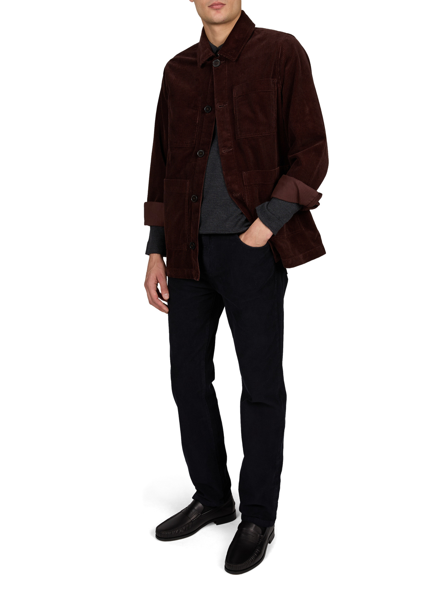 Straight Esteve jacket in ribbed cotton | Red LAFAURIE Men