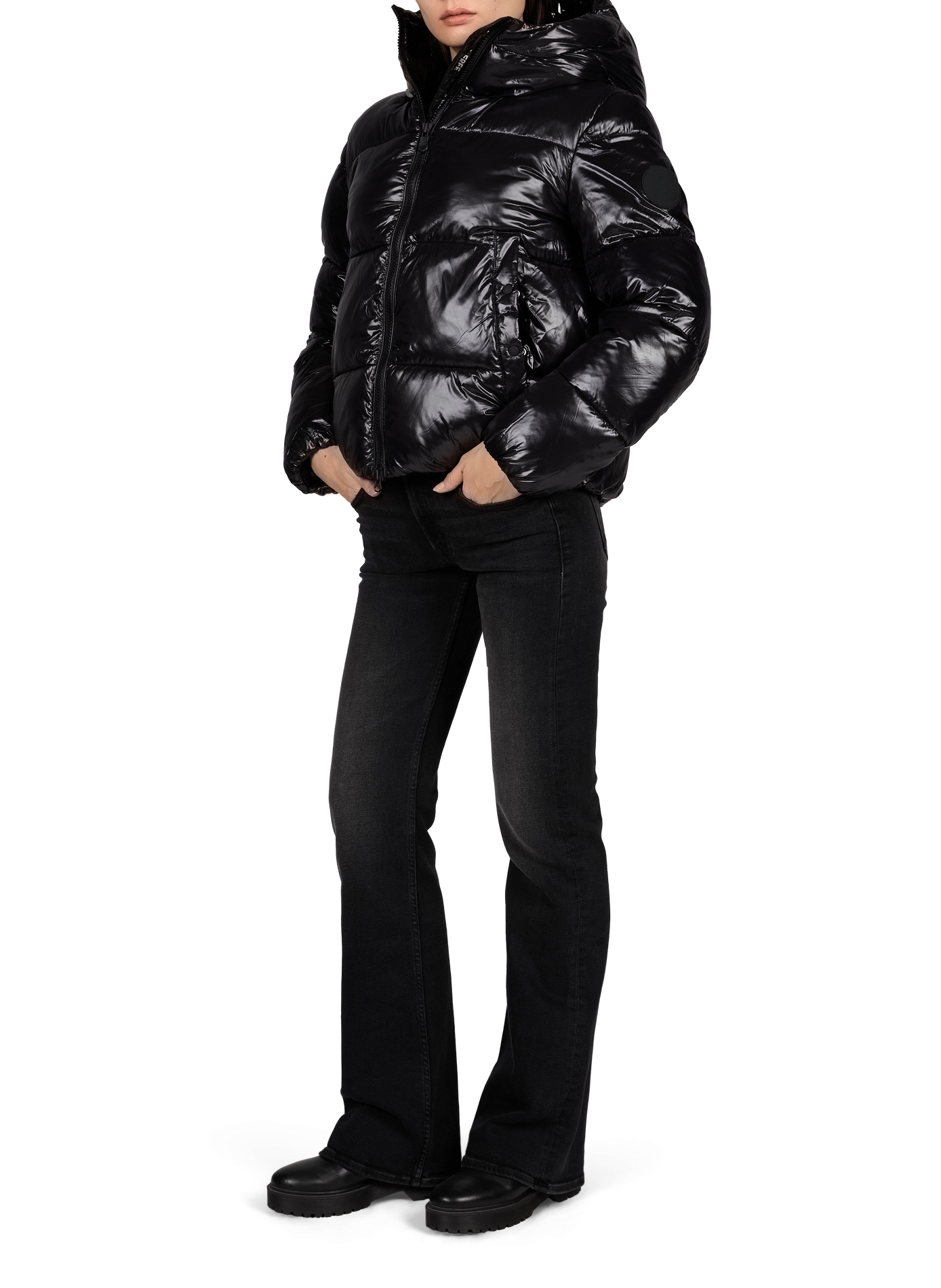 Quilted straight down jacket SAVE THE DUCK Black