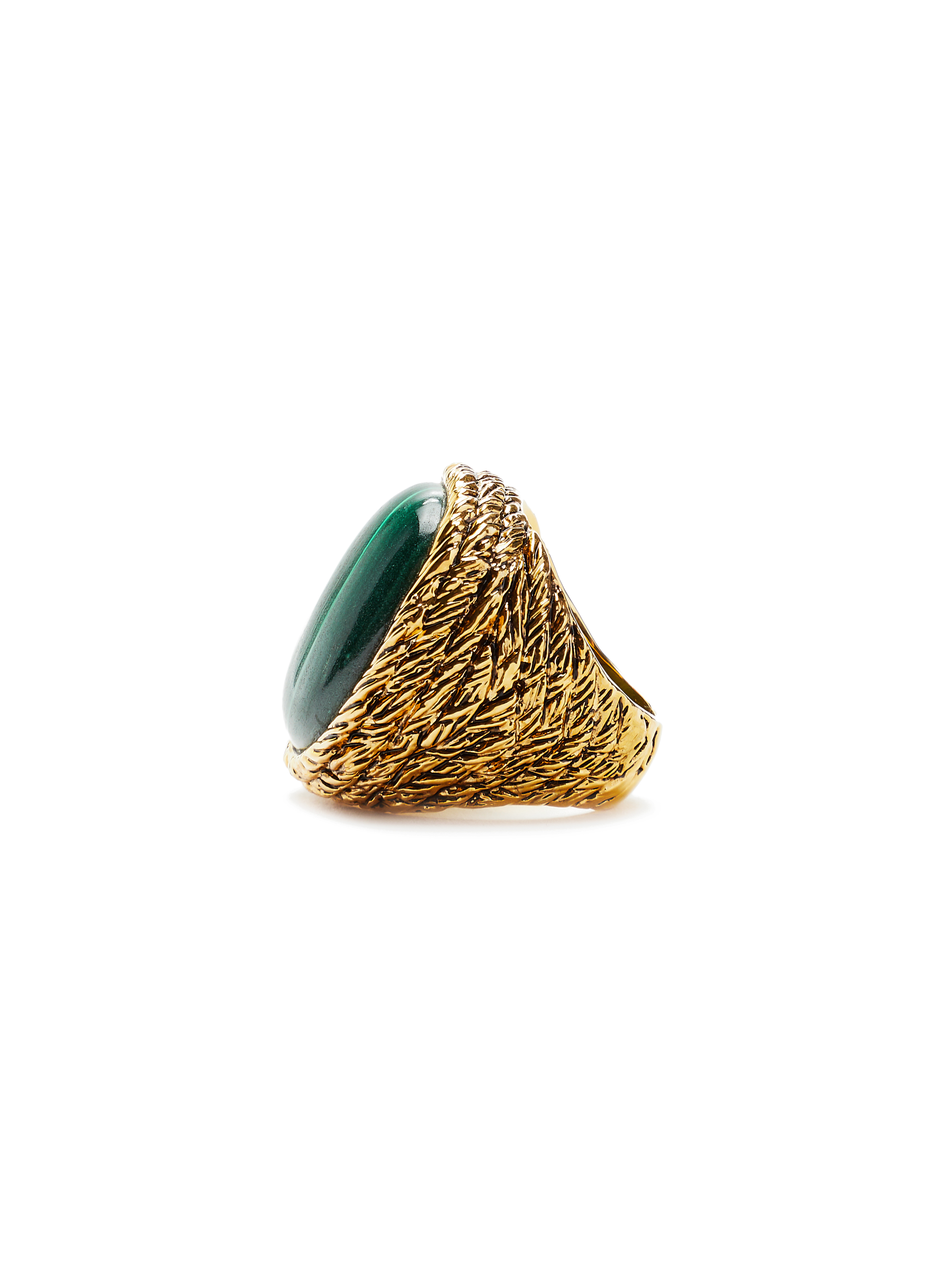 Malachite Miki ring AURELIE BIDERMANN Golden