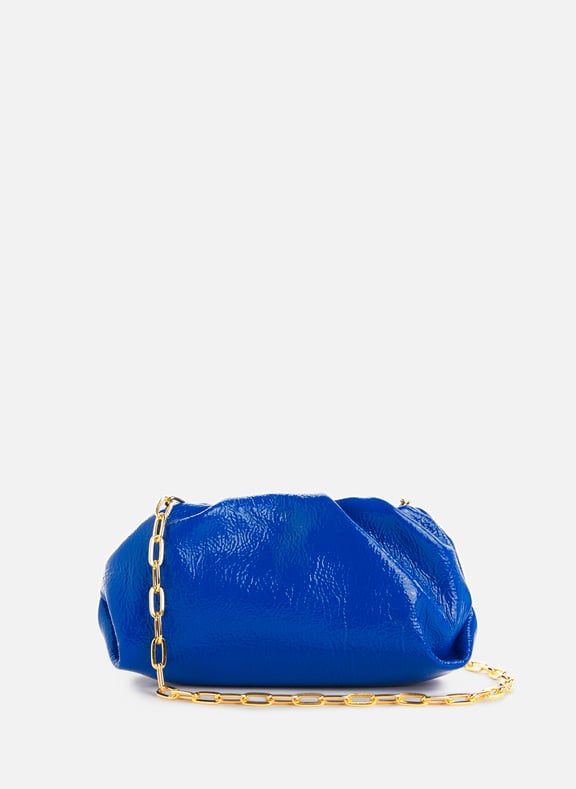 Pochette mini en cuir verni Vert by SAISON 1865 SAISON 1865 Pochette mini en cuir verni Vert