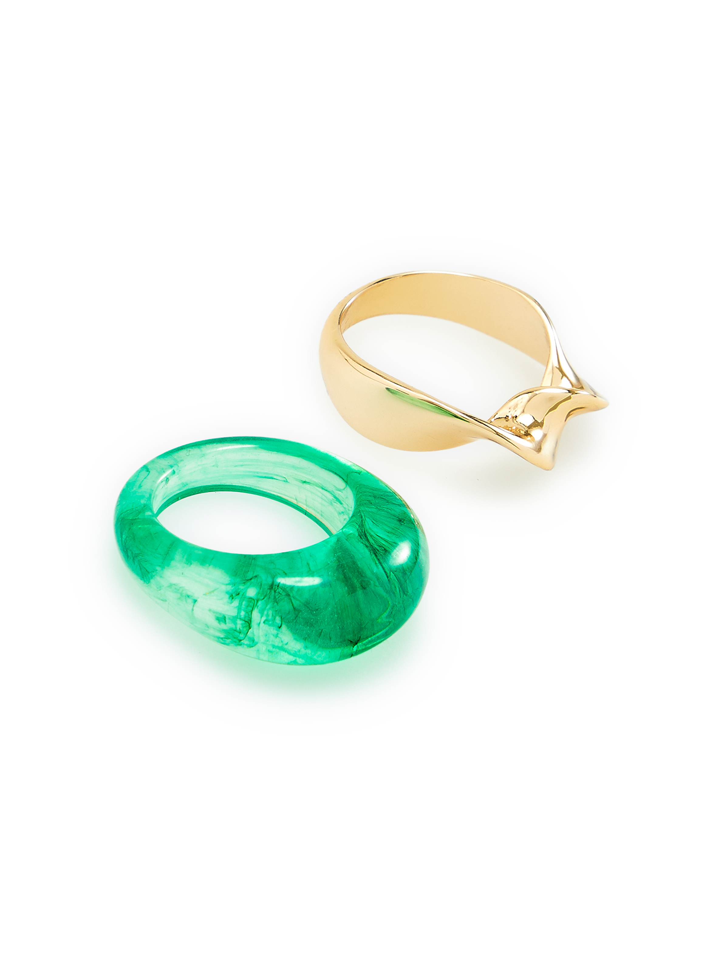 Set of two rings AU PRINTEMPS PARIS Green